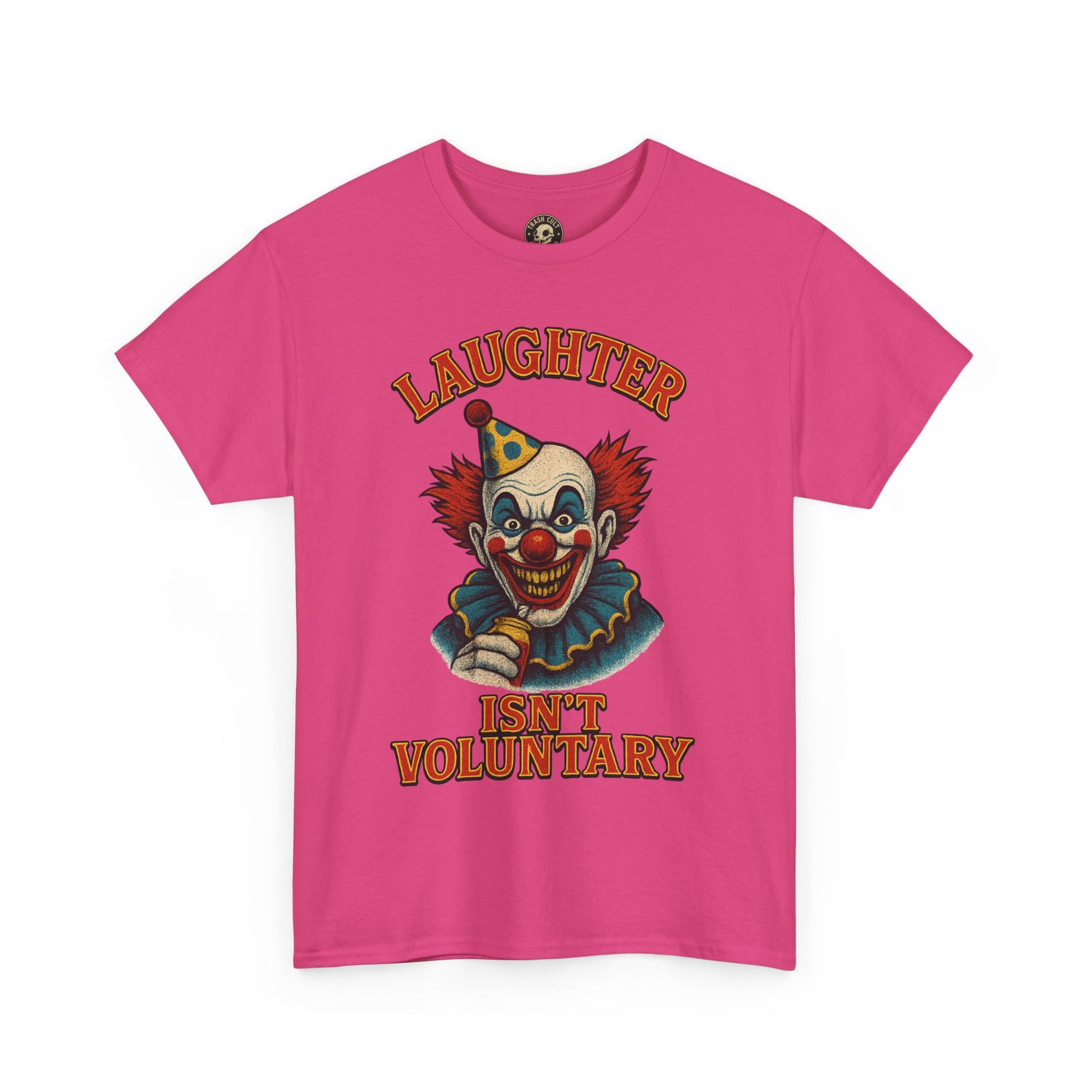 Laughter Isn’t Voluntary Creepy Clown Shirt – Circus Horror Tee – Gildan 5000