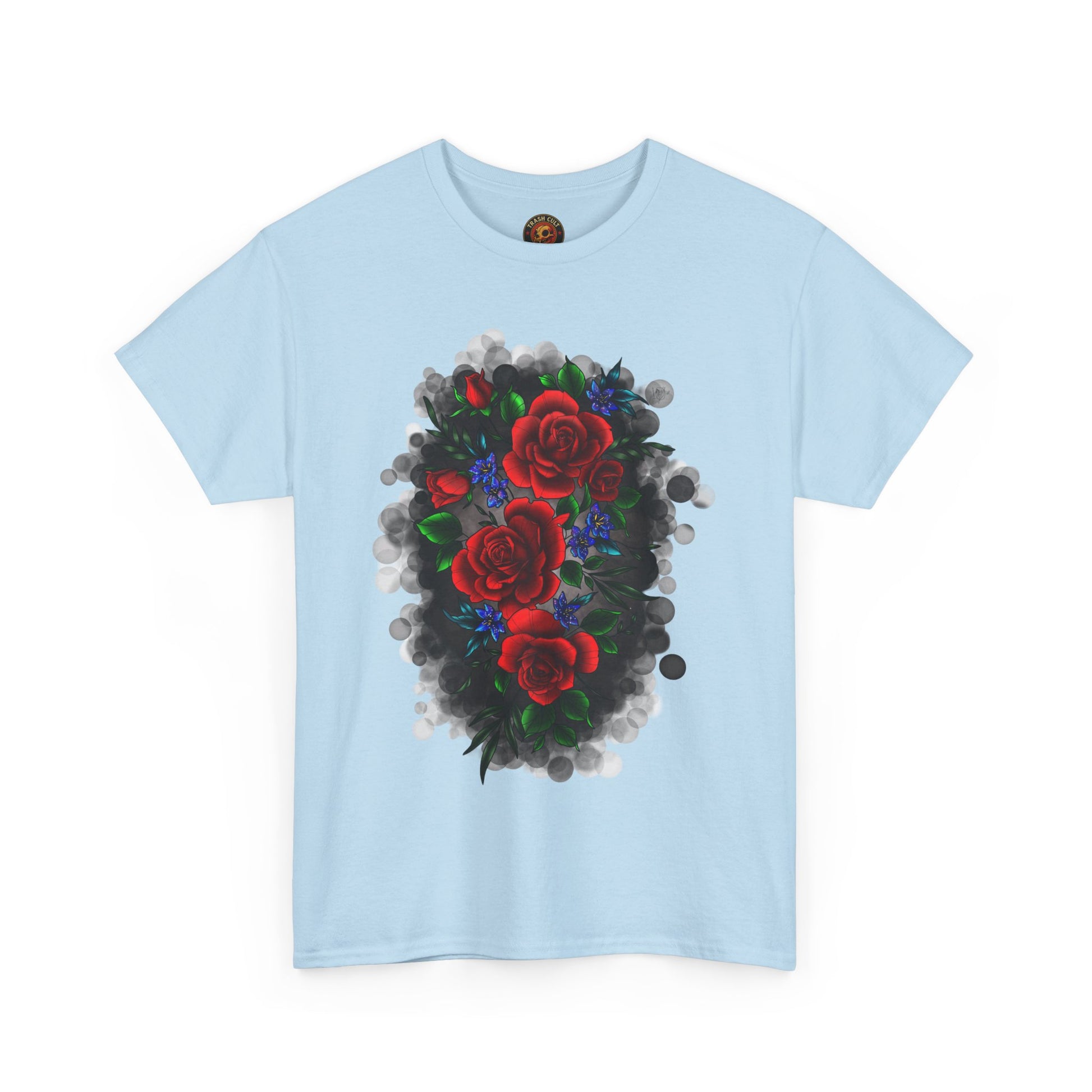 Floral Smoke Tattoo T-Shirt – Lara Davenport x Trash Cult Supply Co. Collab (Gildan 5000)