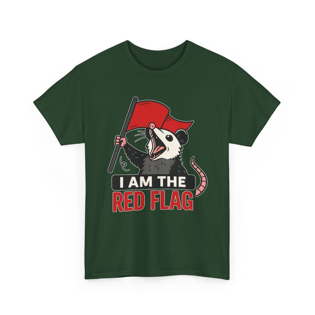 T-Shirt — "I Am The Red Flag" Possum Graphic Tee