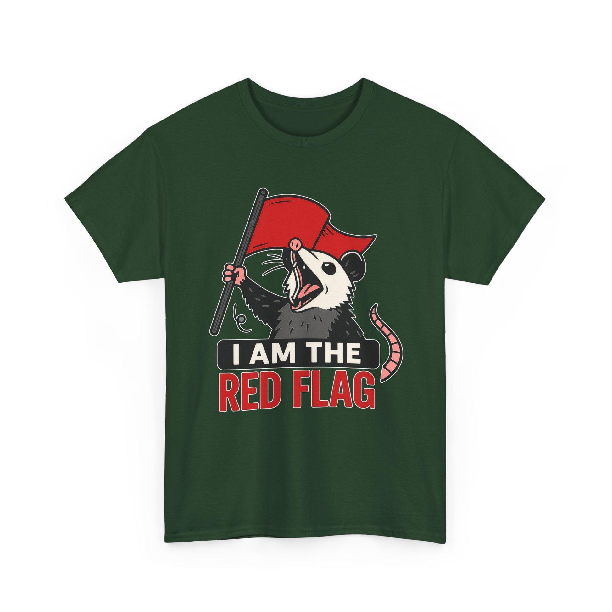 T-Shirt — "I Am The Red Flag" Possum Graphic Tee