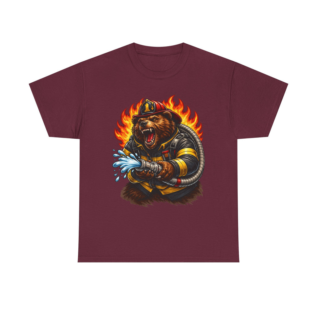 Firefighter Bear T-Shirt – Brave Fireman Graphic Tee