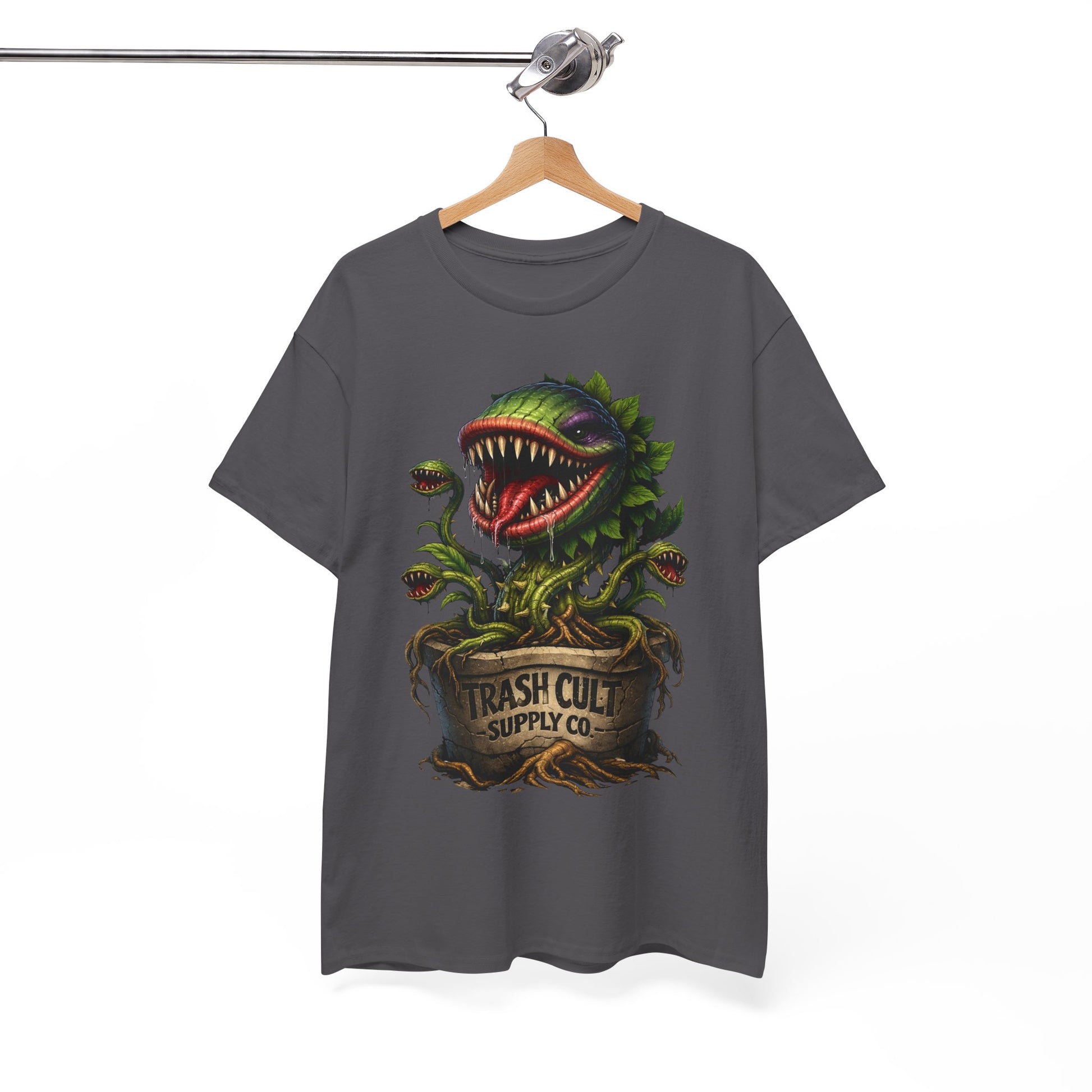 Carnivorous Plant Graphic Tee — "Trash Cult Supply Co." Potted Monster Shirt