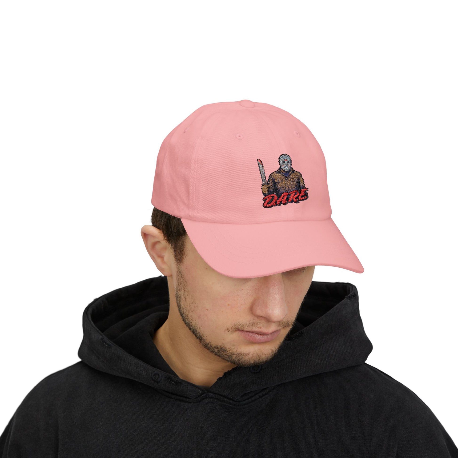 Jason Voorhees D.A.R.E. Parody Dad Hat – 80s Horror Meme Printed Cap
