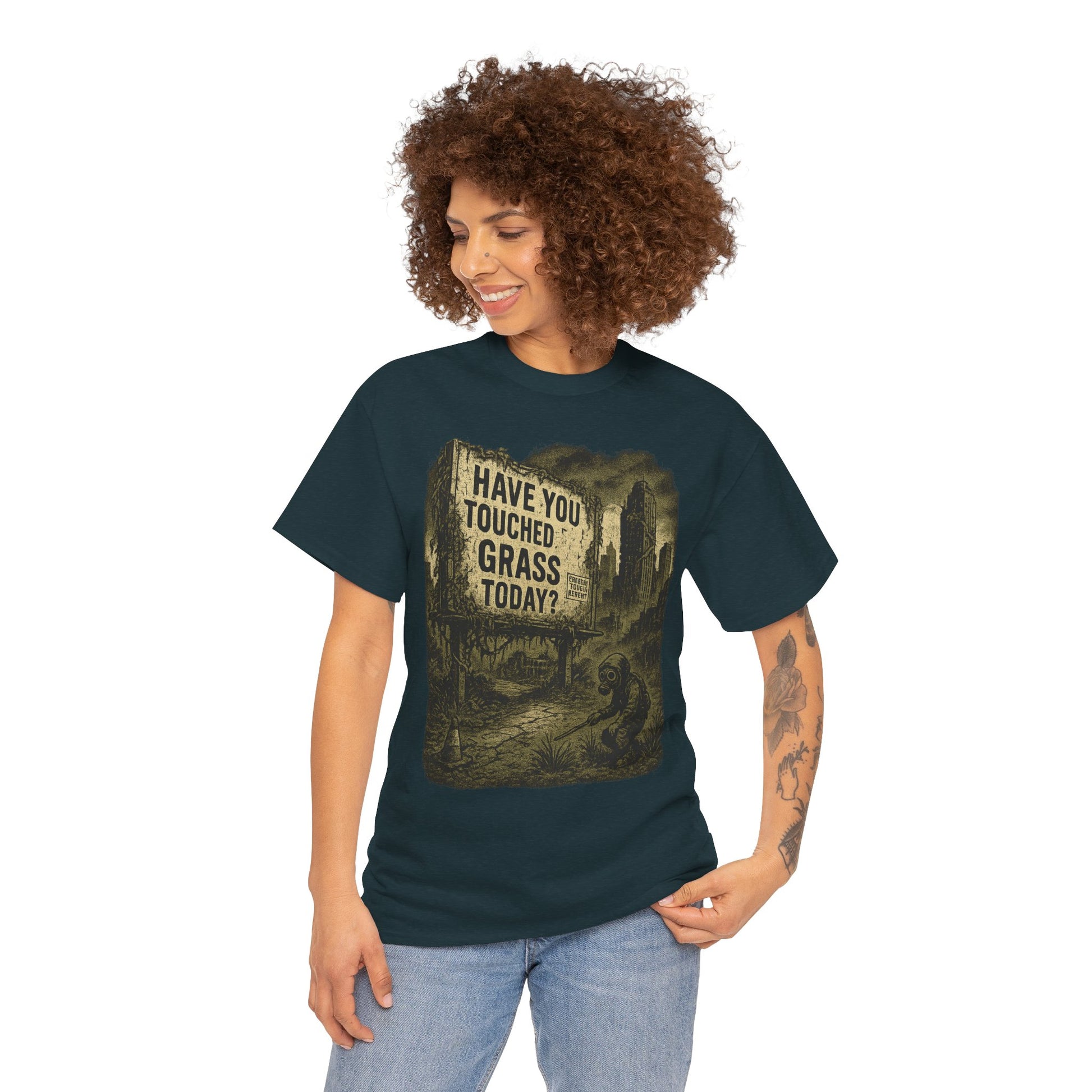 Post-Apocalyptic "Have You Touched Grass Today?" Shirt – Trash Cult Supply Co.