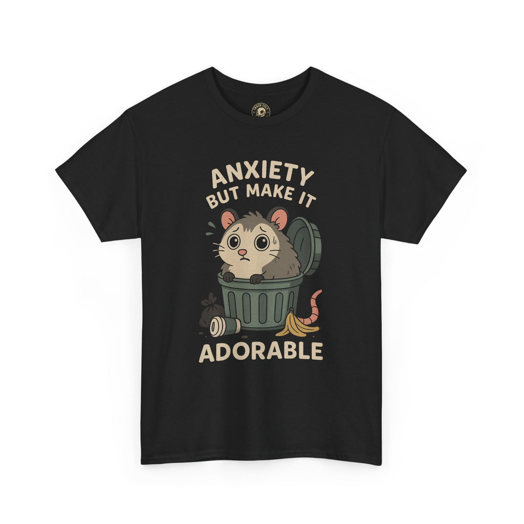 Adorable Anxiety Unisex Tee, Cute Graphic T-Shirt, Funny Animal Shirt, Casual Wear, Gift for Anxiety Awareness, Everyday Comfort