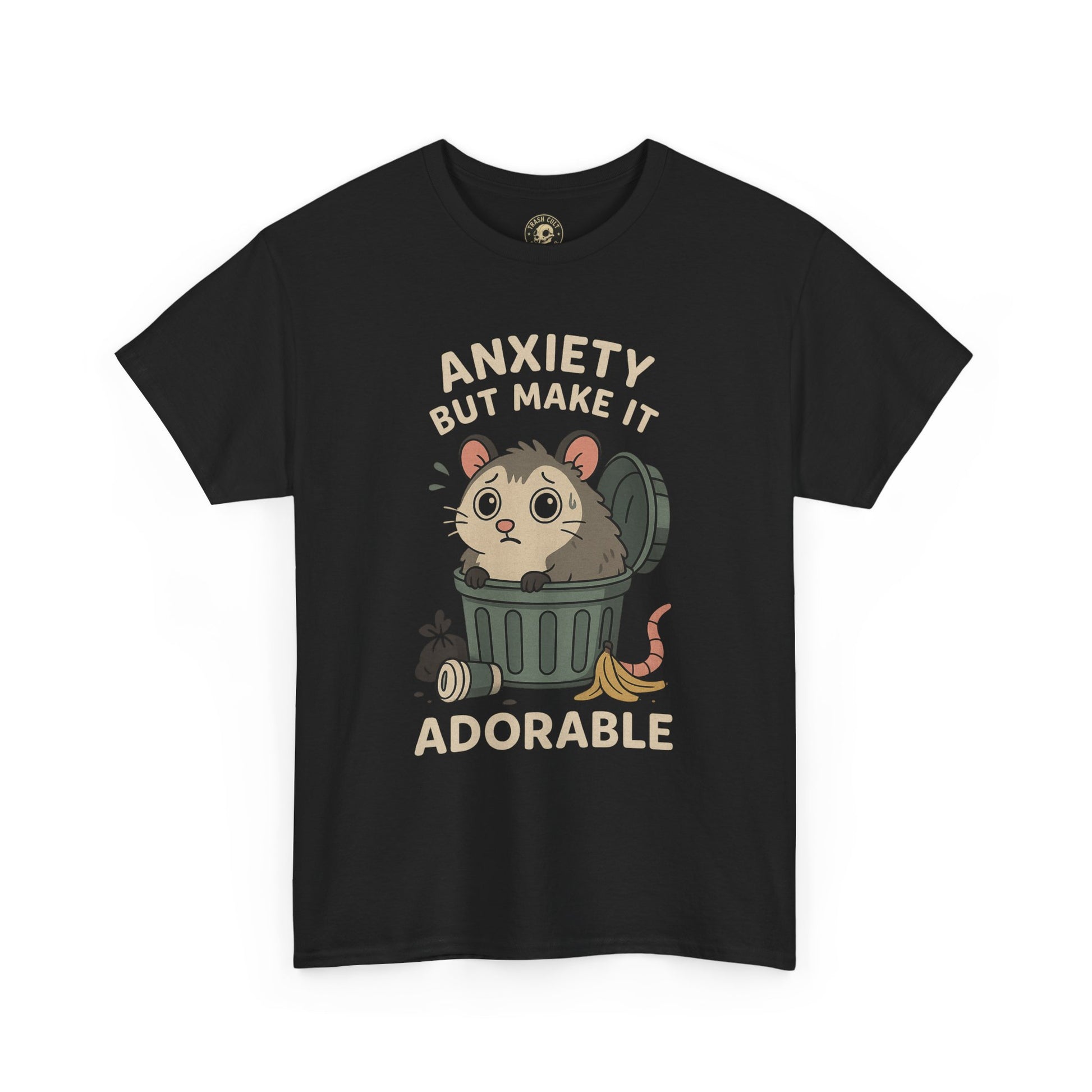 Adorable Anxiety Unisex Tee, Cute Graphic T-Shirt, Funny Animal Shirt, Casual Wear, Gift for Anxiety Awareness, Everyday Comfort
