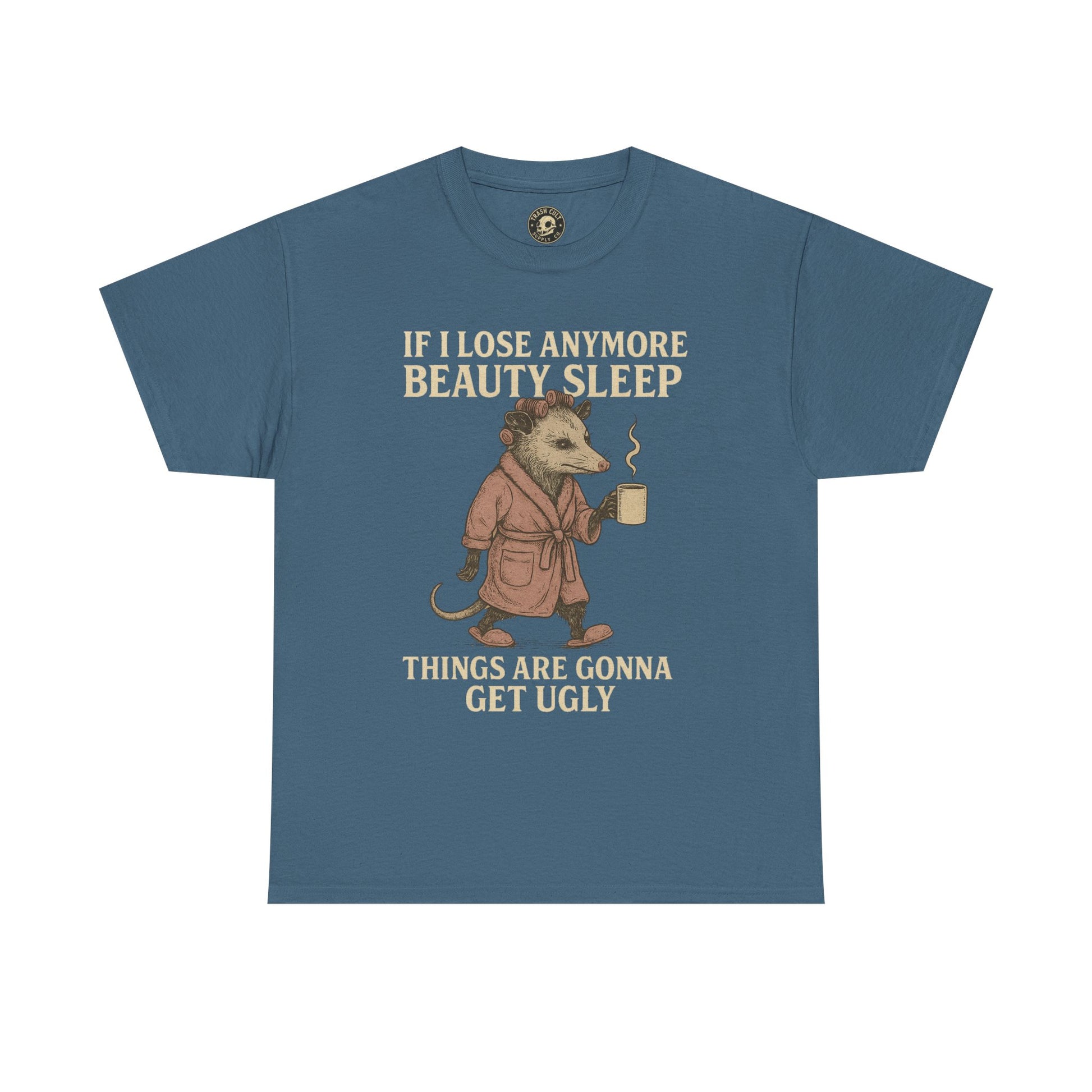 Funny Unisex Heavy Cotton Tee - "If I Lose Anymore Beauty Sleep, Things Are Gonna Get Ugly" - Gift, Sleepwear, Humor, Casual Wear, [...]