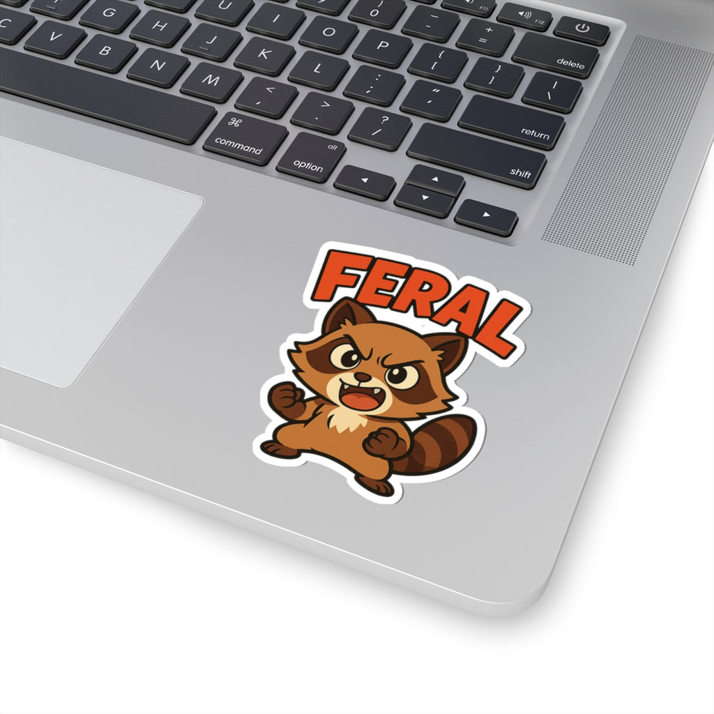 Feral Anime Raccoon Sticker – Bold, Cute, and Unhinged