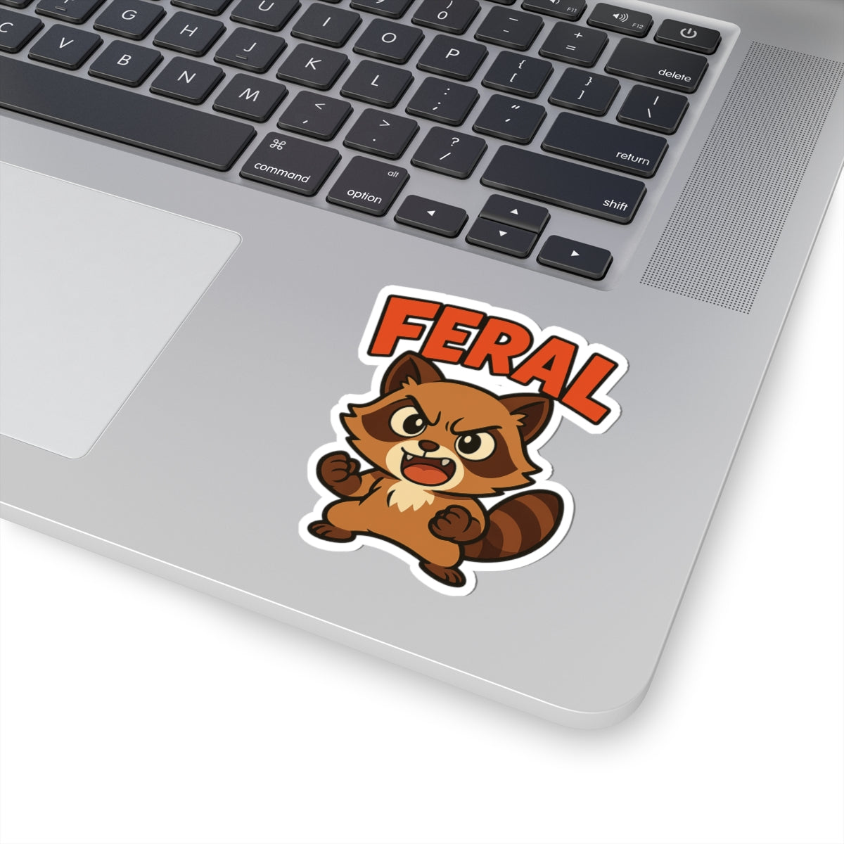 Feral Anime Raccoon Sticker – Bold, Cute, and Unhinged