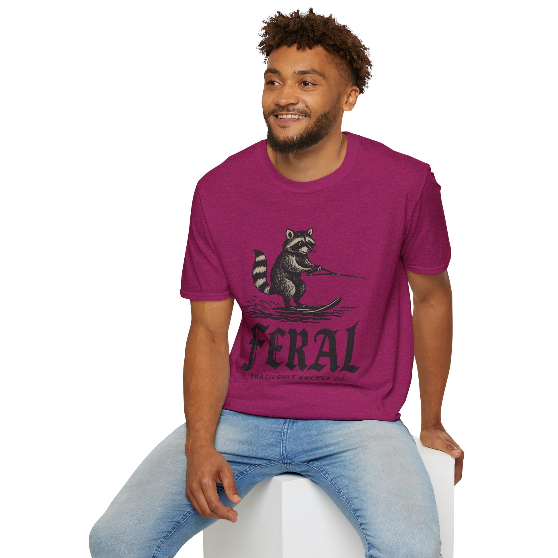 Feral Water Skiing Raccoon Vintage Shirt – Trash Cult Supply Co. | Gildan 2000 Softstyle