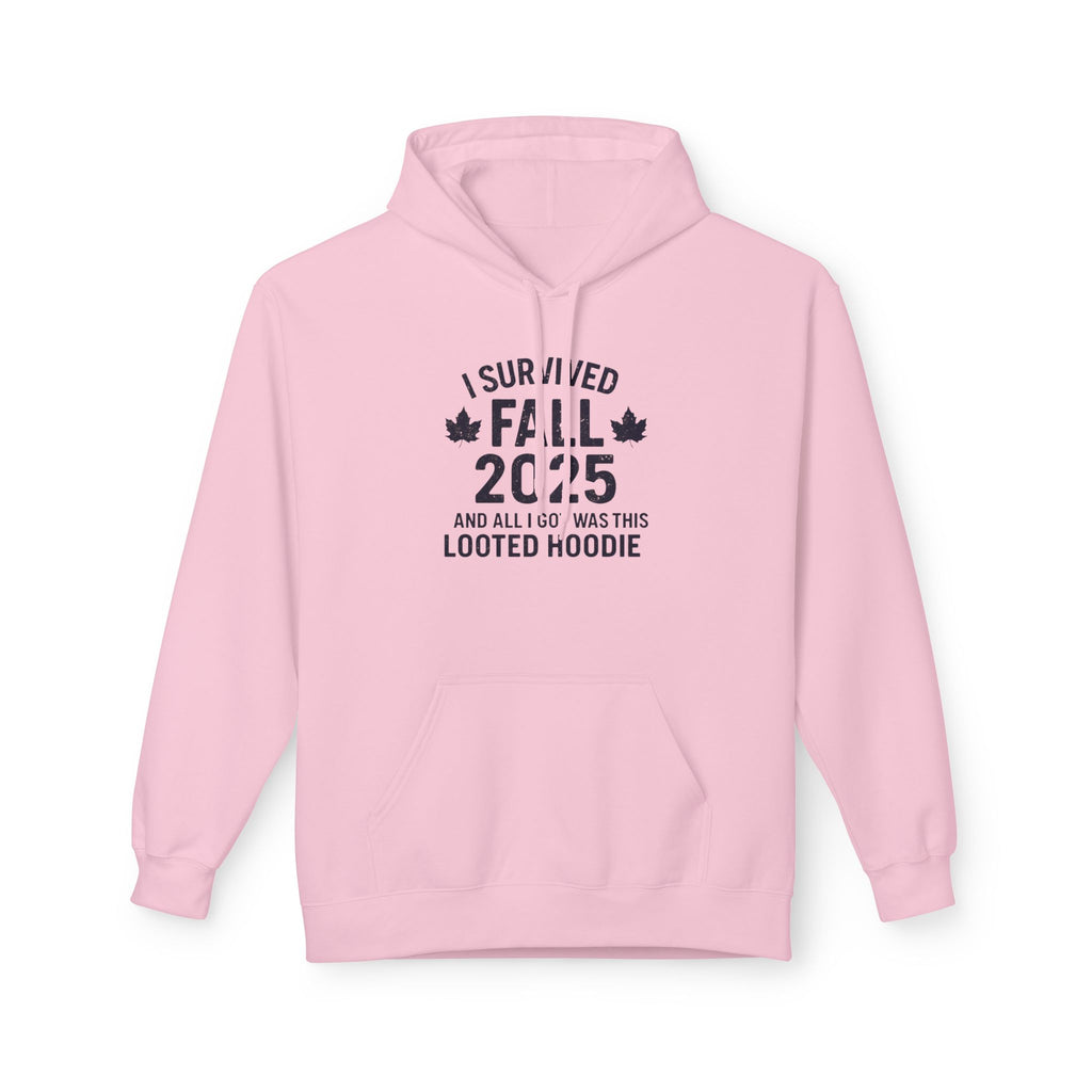 I Survived Fall 2025 Hoodie – Looted Hoodie Meme Sweatshirt – Fall of Humanity Collection – Trash Cult Supply Co.