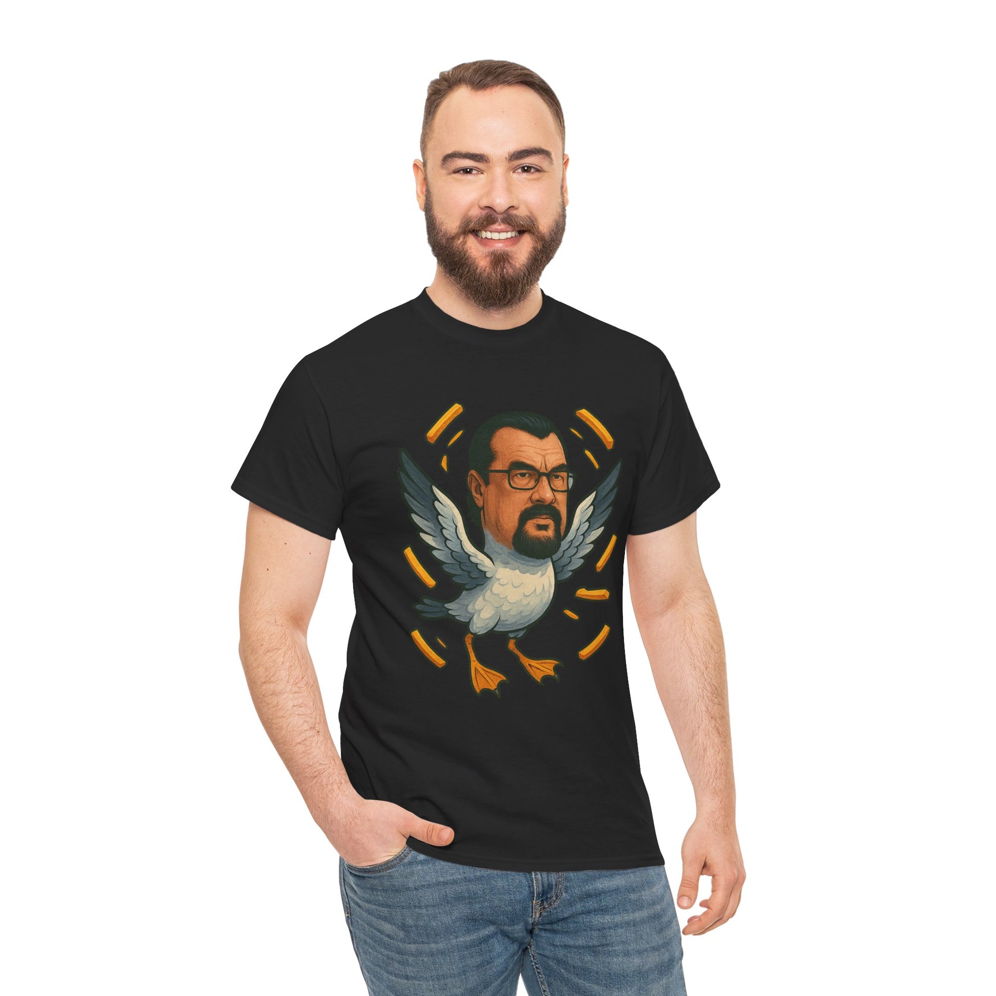 Steven Seagull Shirt – Funny New School Caricature Tee | Gildan 5000 Unisex Cotton Shirt