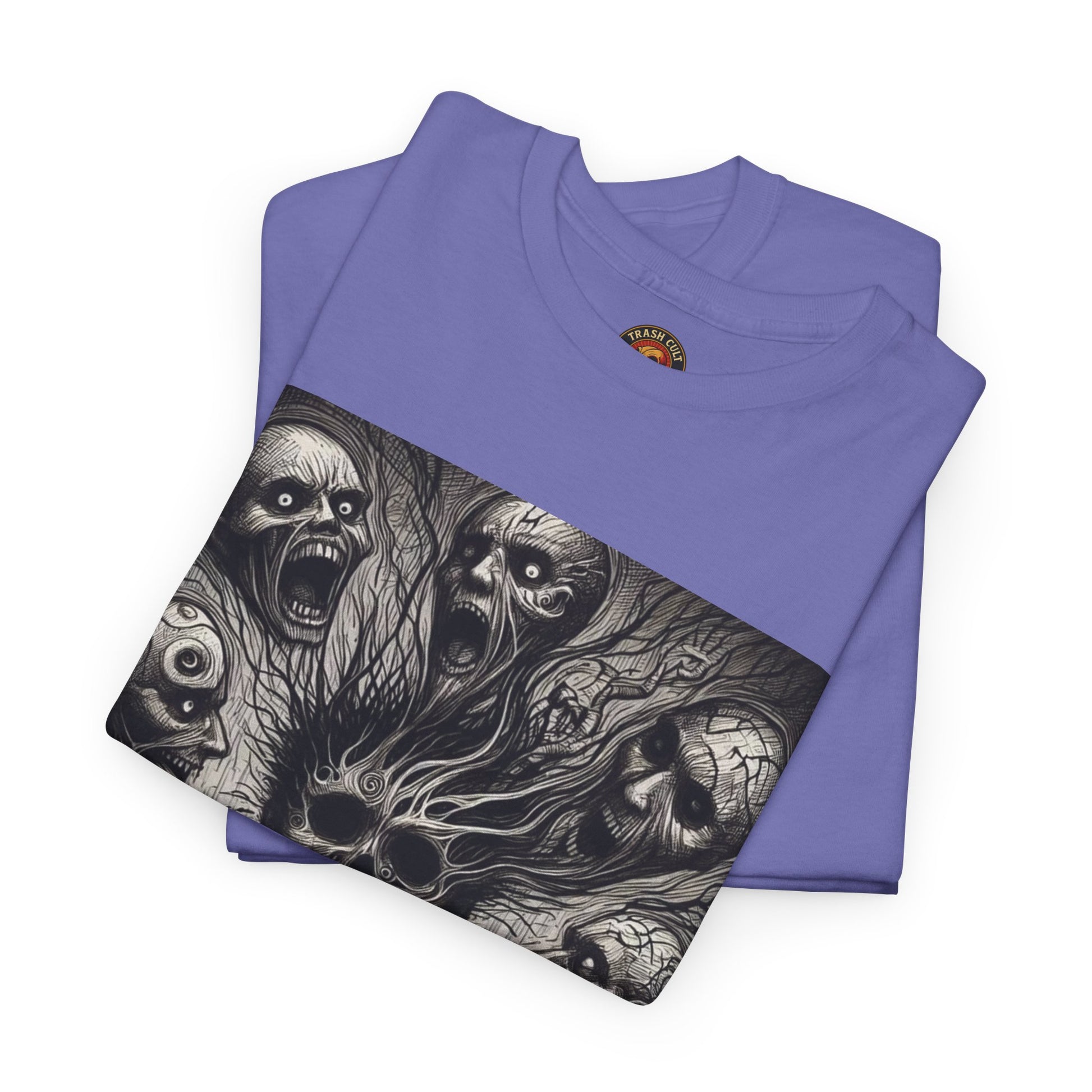 Xian Allen x Trash Cult Shirt – “Voices in the Void” | Horror Skull Scream T-Shirt