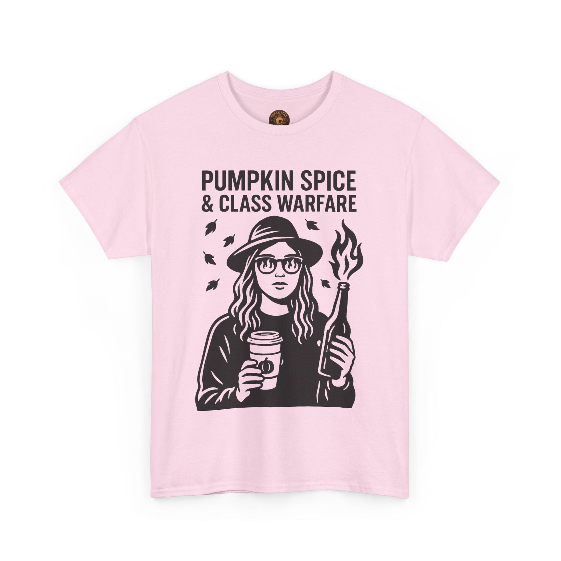 Pumpkin Spice & Class Warfare Shirt – Fall Riot Girl Graphic Tee – Fall of Humanity Collection – Trash Cult Supply Co.