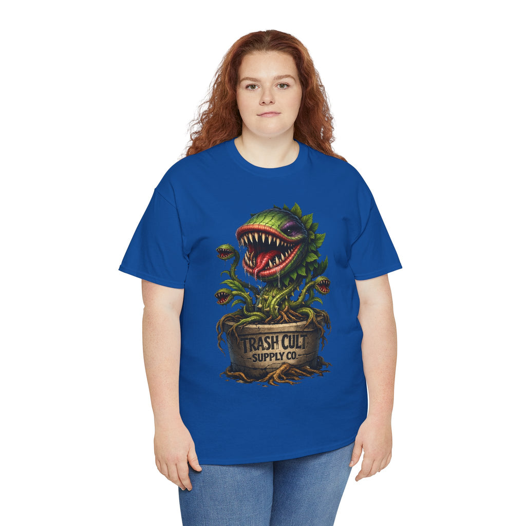 Carnivorous Plant Graphic Tee — "Trash Cult Supply Co." Potted Monster Shirt