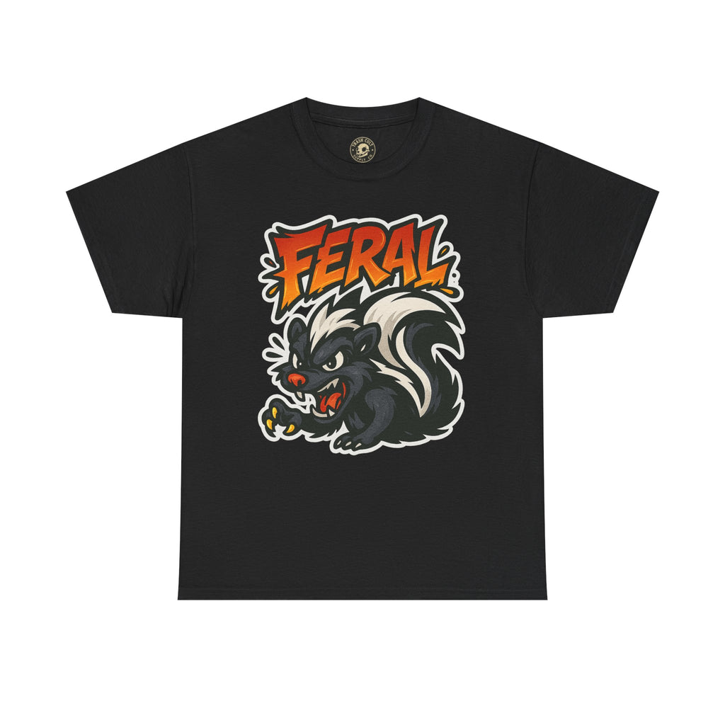 Feral  Skunk Graphic Tee, Cool T-Shirt, Streetwear Style, Unique Gift, Animal Lover Apparel, Fun Casual Wear