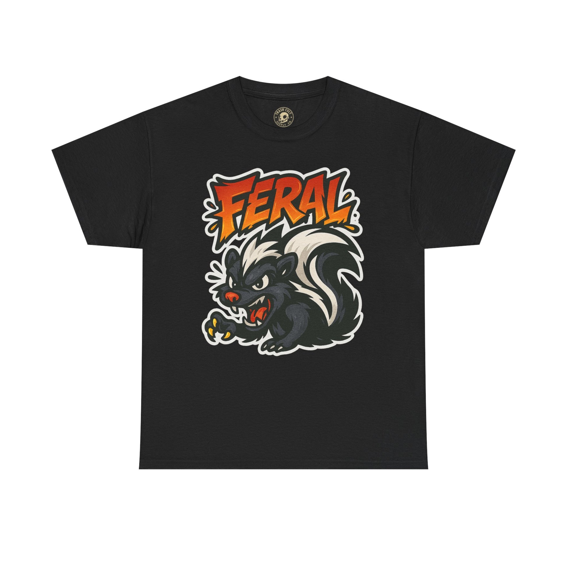 Feral  Skunk Graphic Tee, Cool T-Shirt, Streetwear Style, Unique Gift, Animal Lover Apparel, Fun Casual Wear