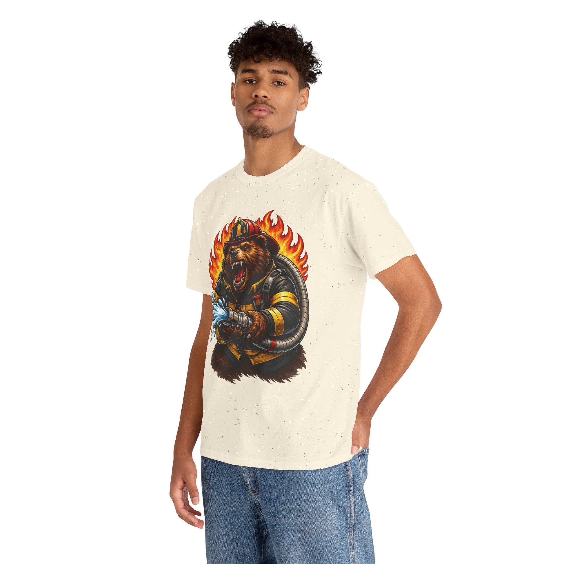 Firefighter Bear T-Shirt – Brave Fireman Graphic Tee