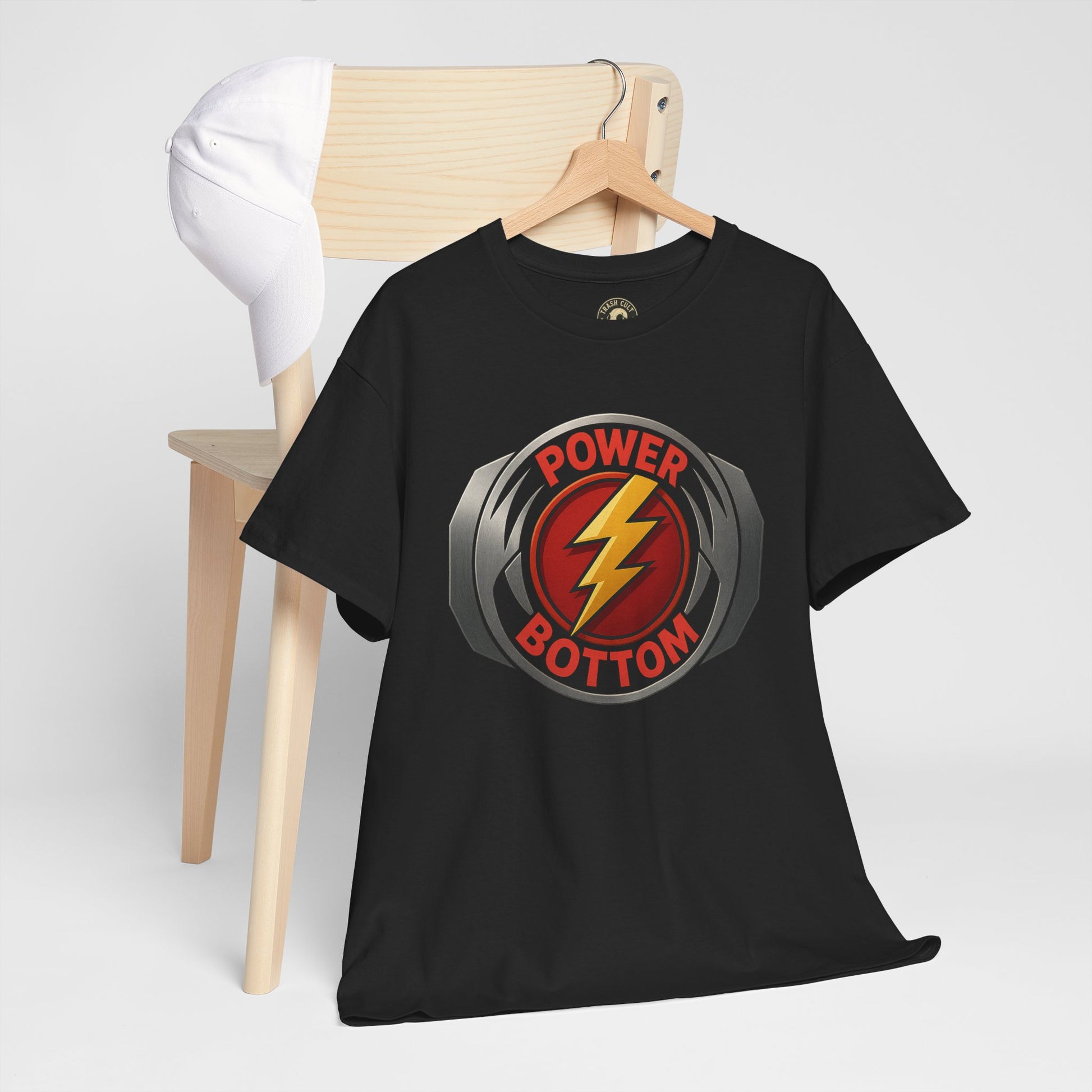 Power Bottom Graphic Tee | Unisex Heavy Cotton Shirt, LGBTQ+ Pride Apparel, Casual Wear, Gift for Friends, Humor Shirt