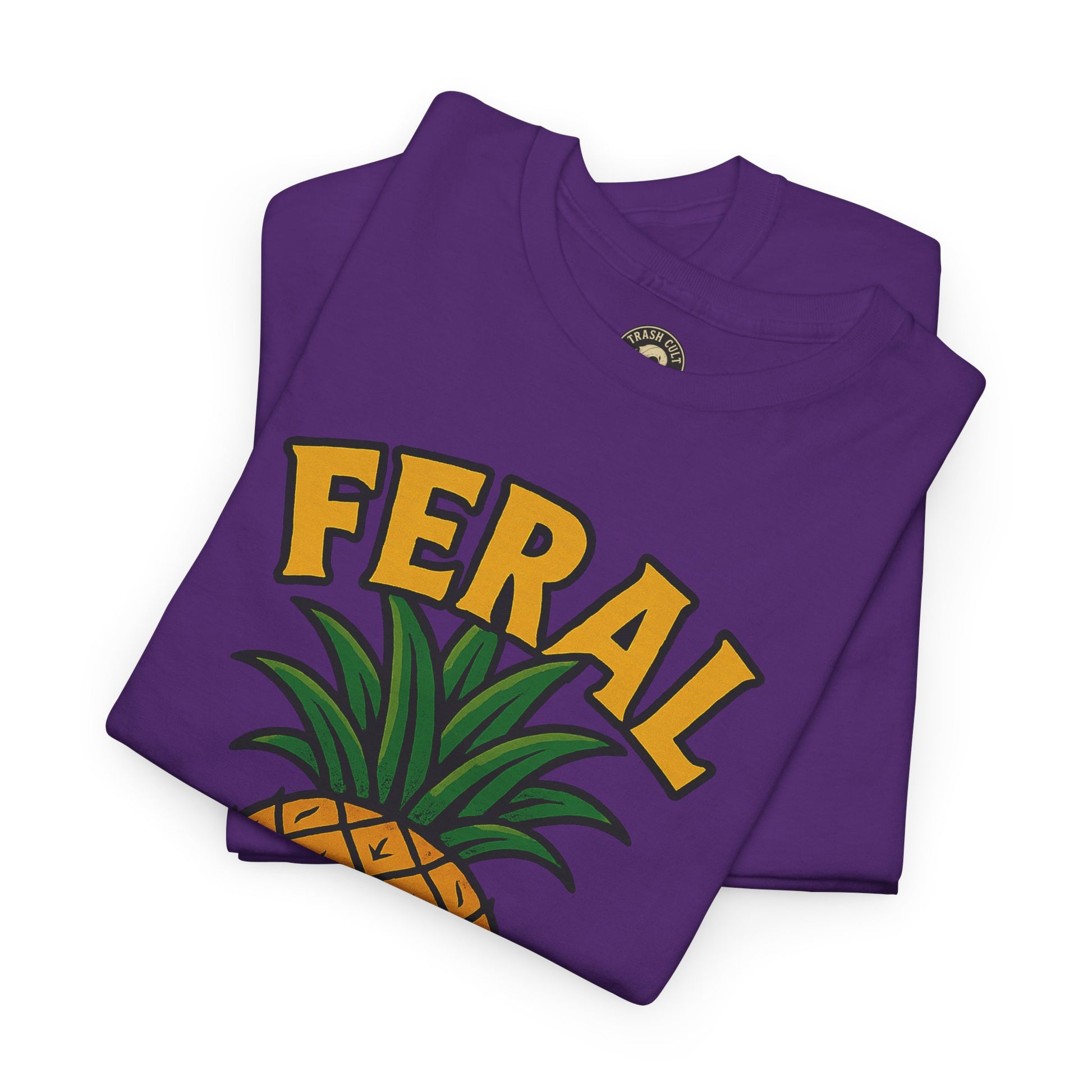 Feral Evil Pineapple Shirt – Aggressive Fruit Trashcore Tee – Gildan 5000 Unisex