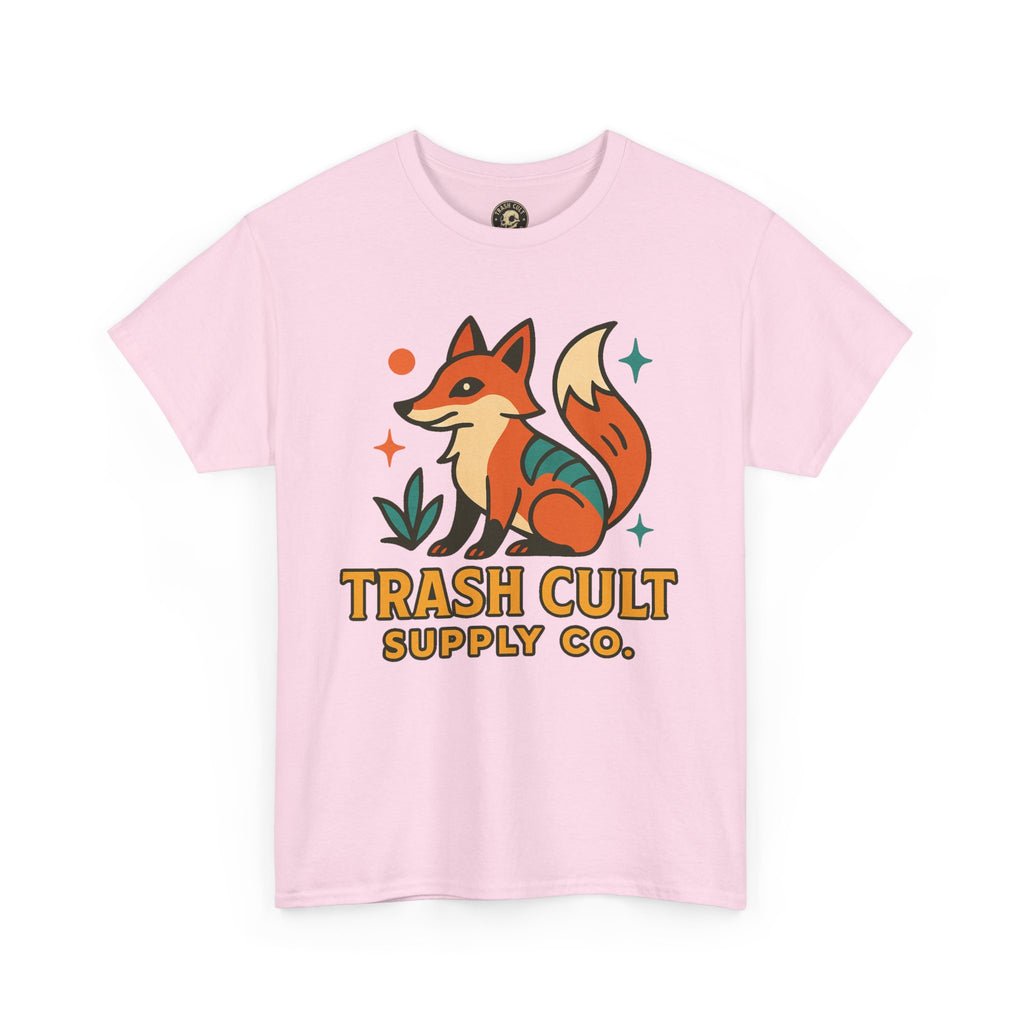 Trash Cult Fox Unisex Heavy Cotton Tee - Eco-Friendly Fashion Statement, Perfect for Nature Lovers, Casual Wear, Gifts, and Festivals