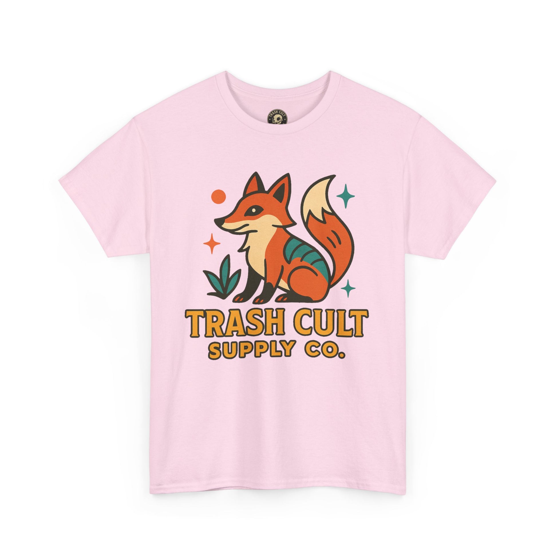 Trash Cult Fox Unisex Heavy Cotton Tee - Eco-Friendly Fashion Statement, Perfect for Nature Lovers, Casual Wear, Gifts, and Festivals