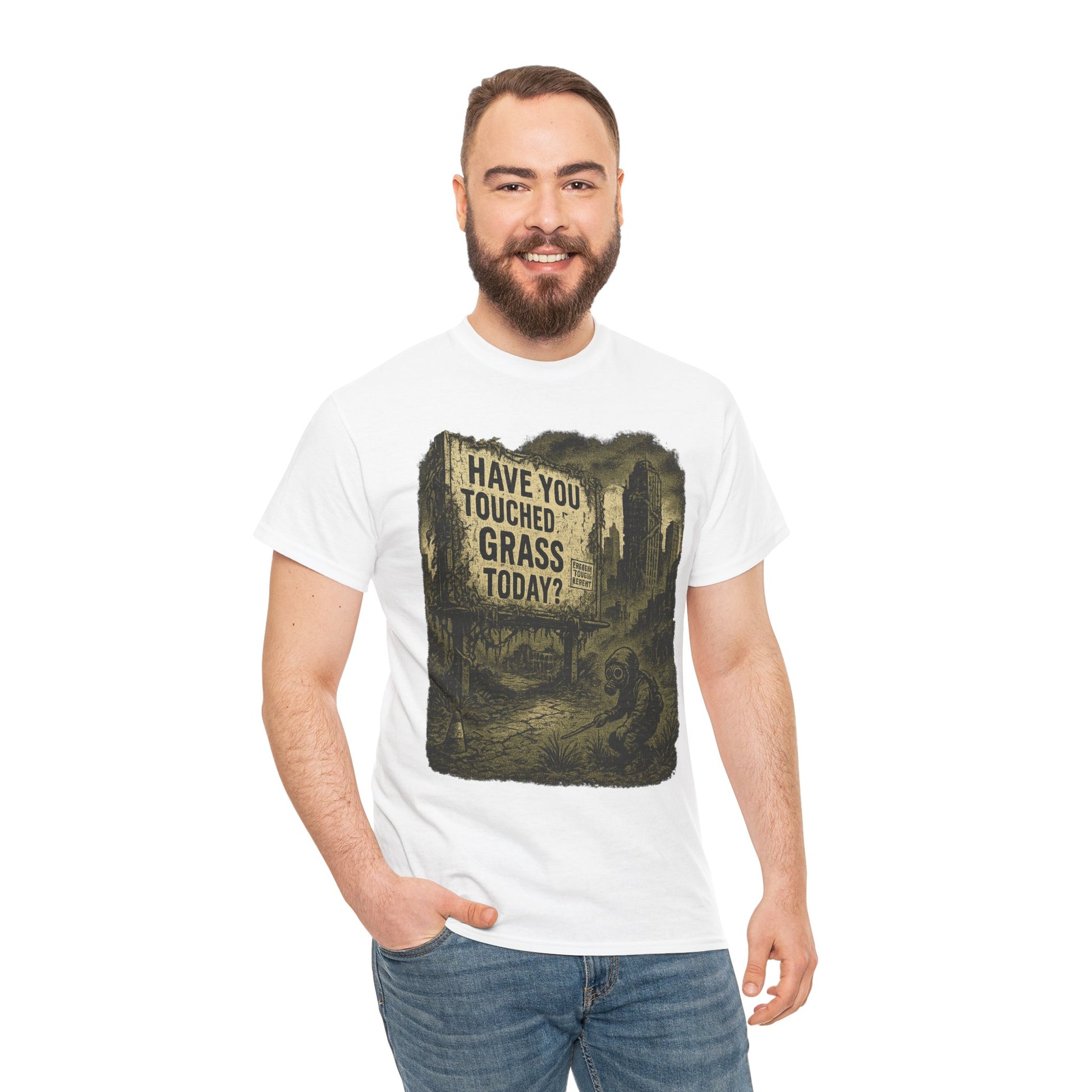 Post-Apocalyptic "Have You Touched Grass Today?" Shirt – Trash Cult Supply Co.