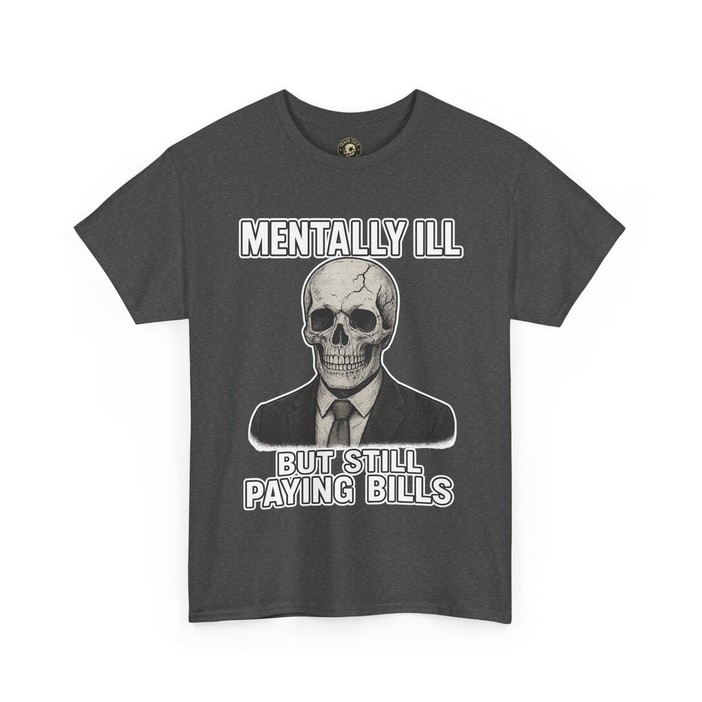 Mental Health Awareness Tee, Unisex Skull Shirt, Funny Graphic Tee, Quirky Casual Wear, Gifts for Friends, Halloween Apparel