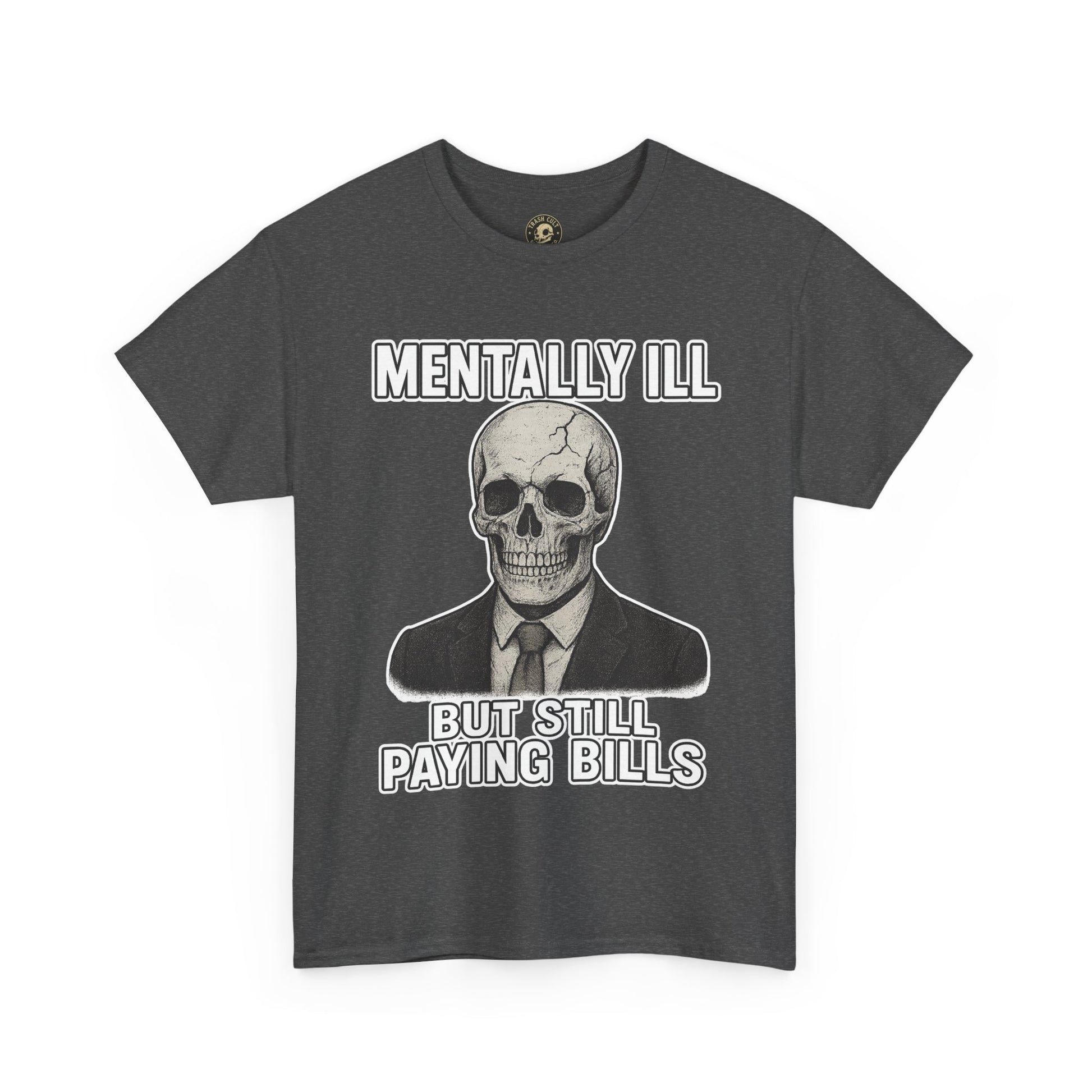 Mental Health Awareness Tee, Unisex Skull Shirt, Funny Graphic Tee, Quirky Casual Wear, Gifts for Friends, Halloween Apparel