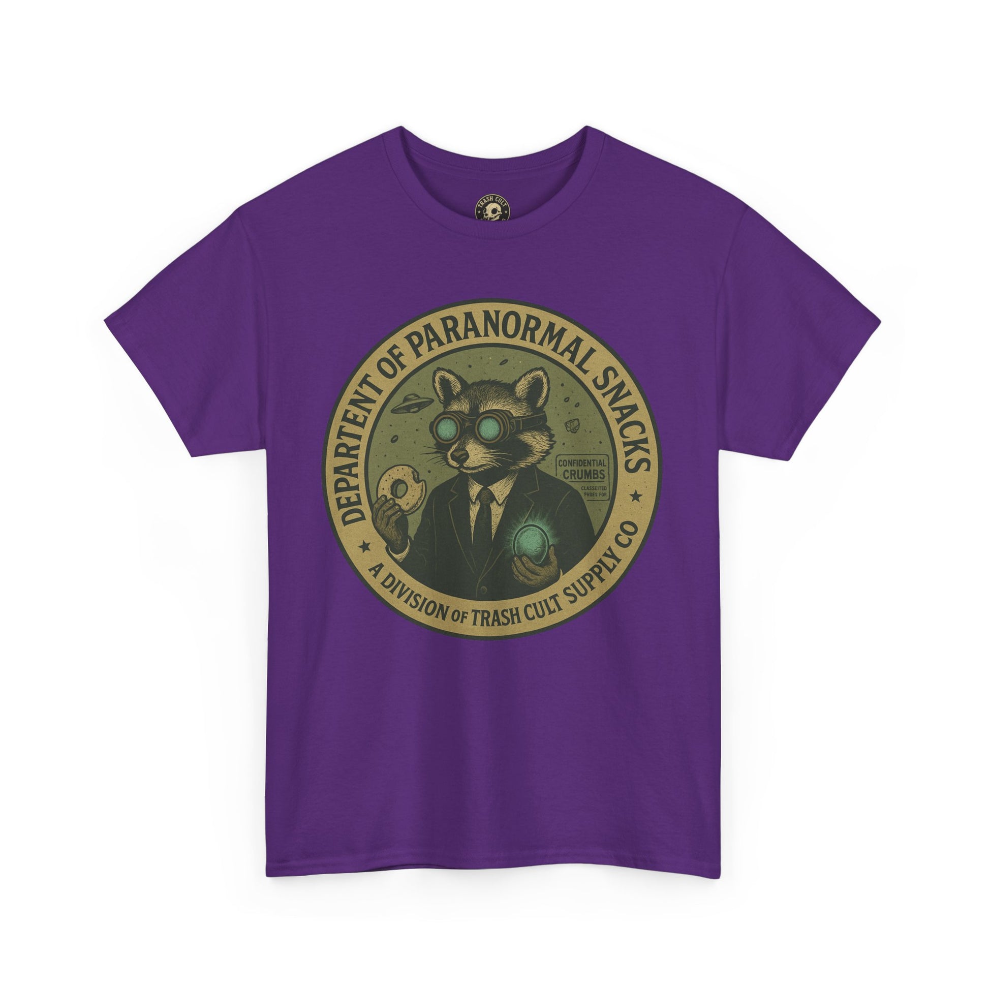Department of Paranormal Snacks Shirt – Trash Cult Supply Co – Vintage Cryptid Division Tee – Gildan 5000