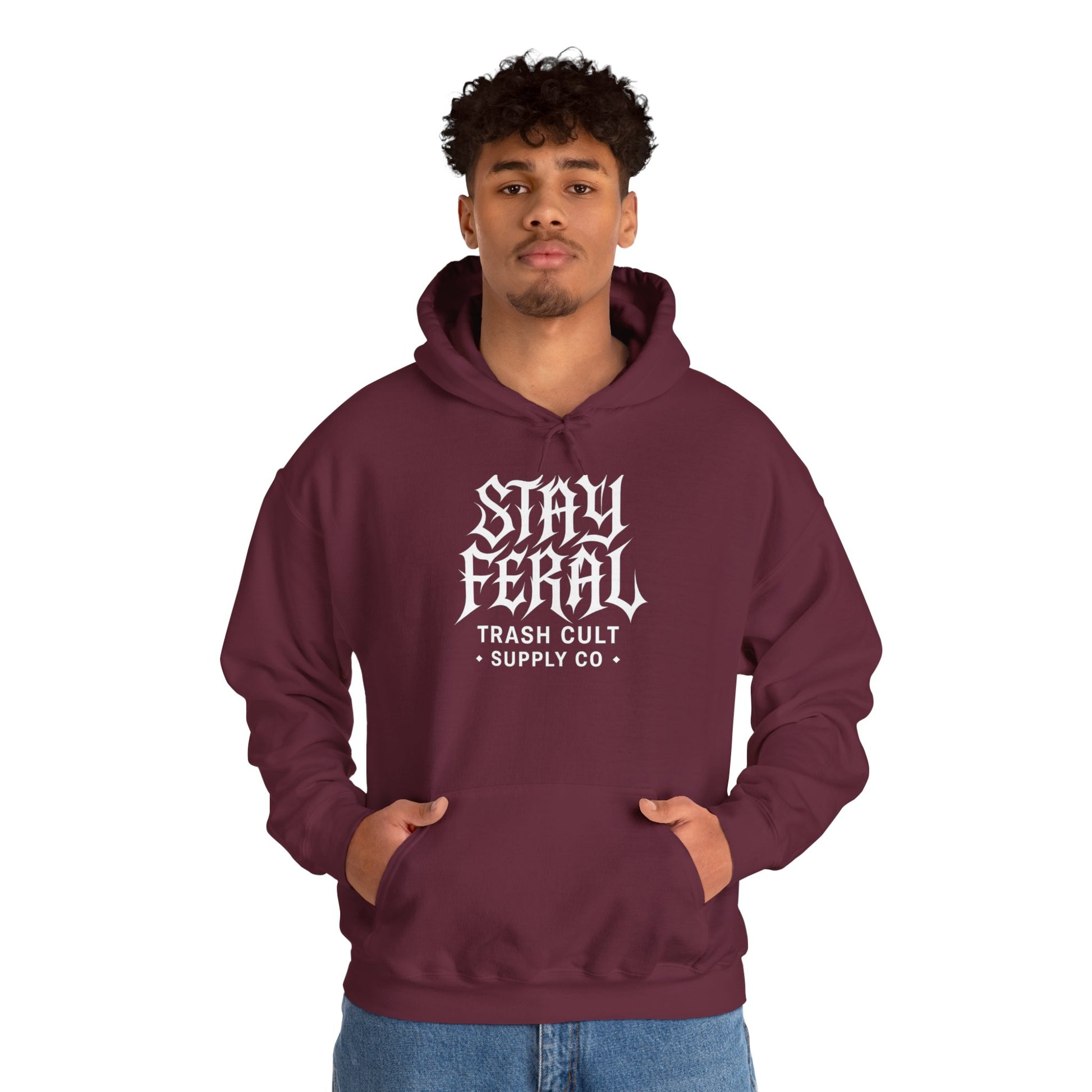 Stay Feral Gothic Hoodie – Trash Cult Supply Co Unisex Pullover