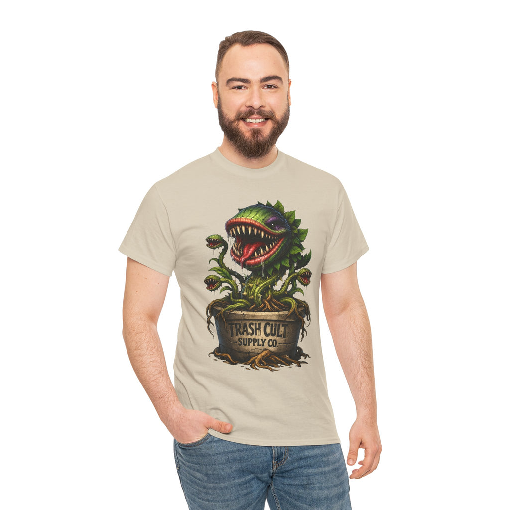 Carnivorous Plant Graphic Tee — "Trash Cult Supply Co." Potted Monster Shirt