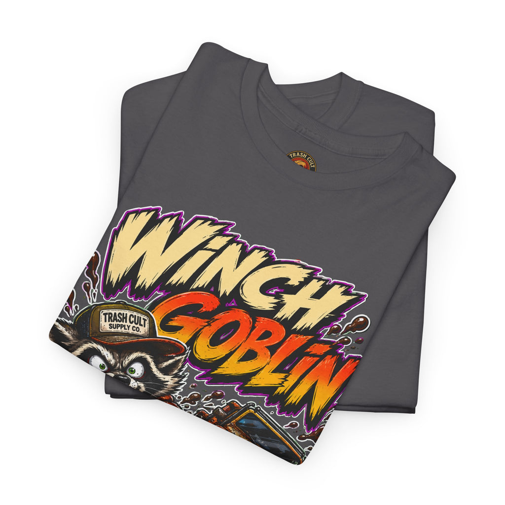Winch Goblin Tee — Vintage Tow Truck Mechanic Graphic Shirt