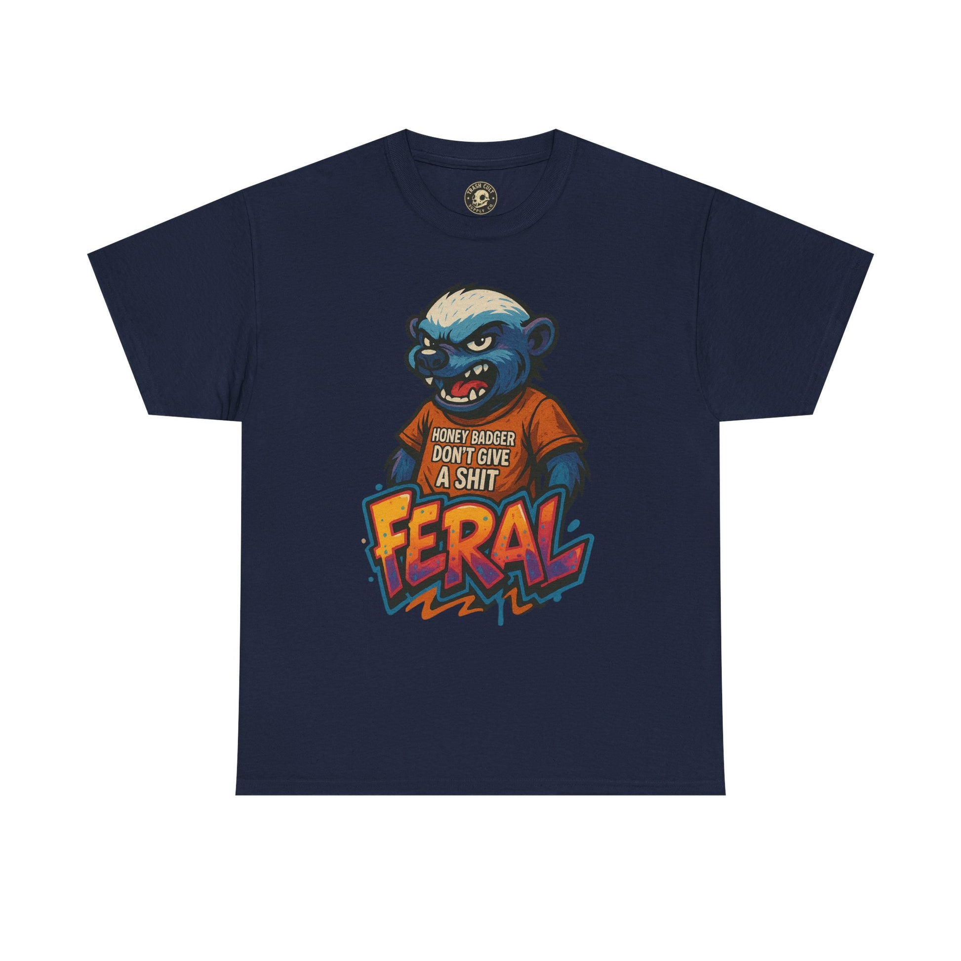 Feral Graphic Tee, Unisex Heavy Cotton T-Shirt for Casual Wear, Gift for Animal Lovers, Unique Streetwear, Funny Graphic Shirt