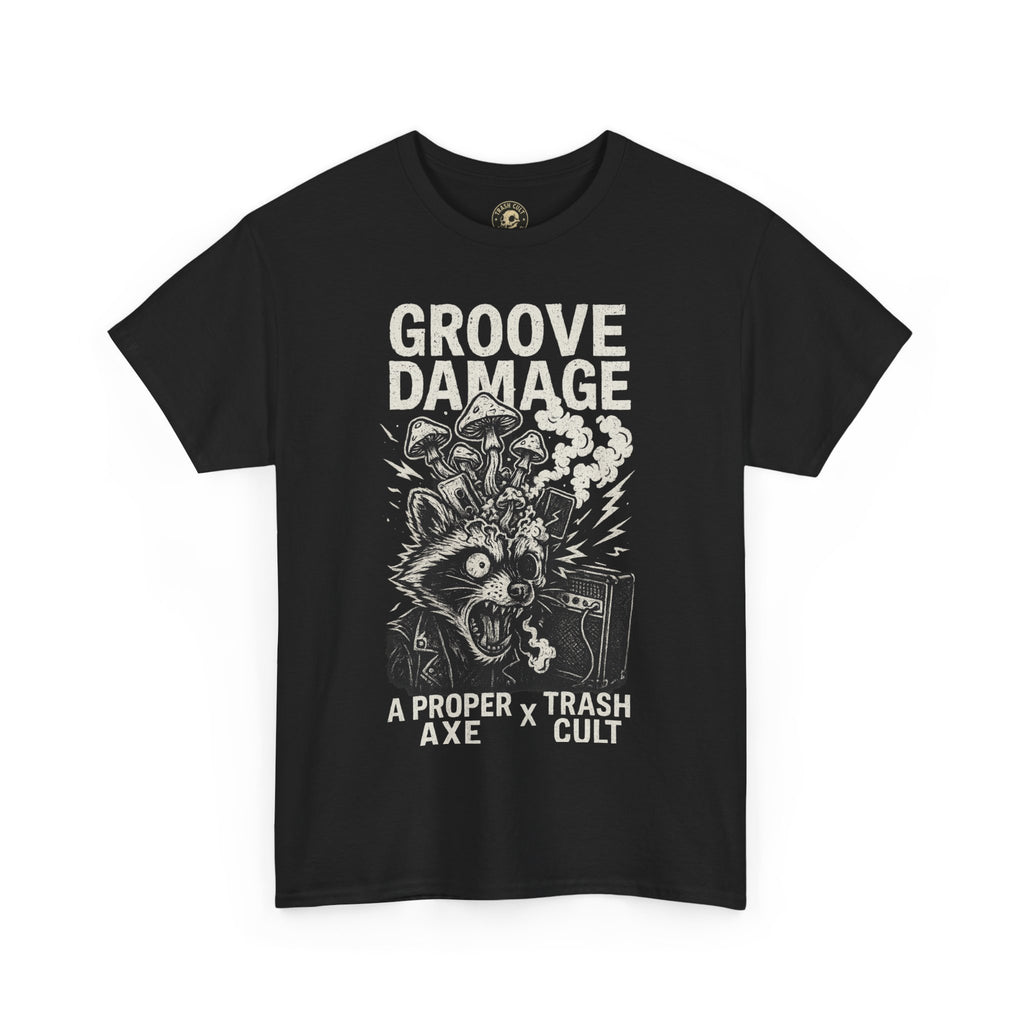 Groove Damage T-Shirt – A Proper Axe x Trash Cult Collab – Stoner Groove Punk Shirt