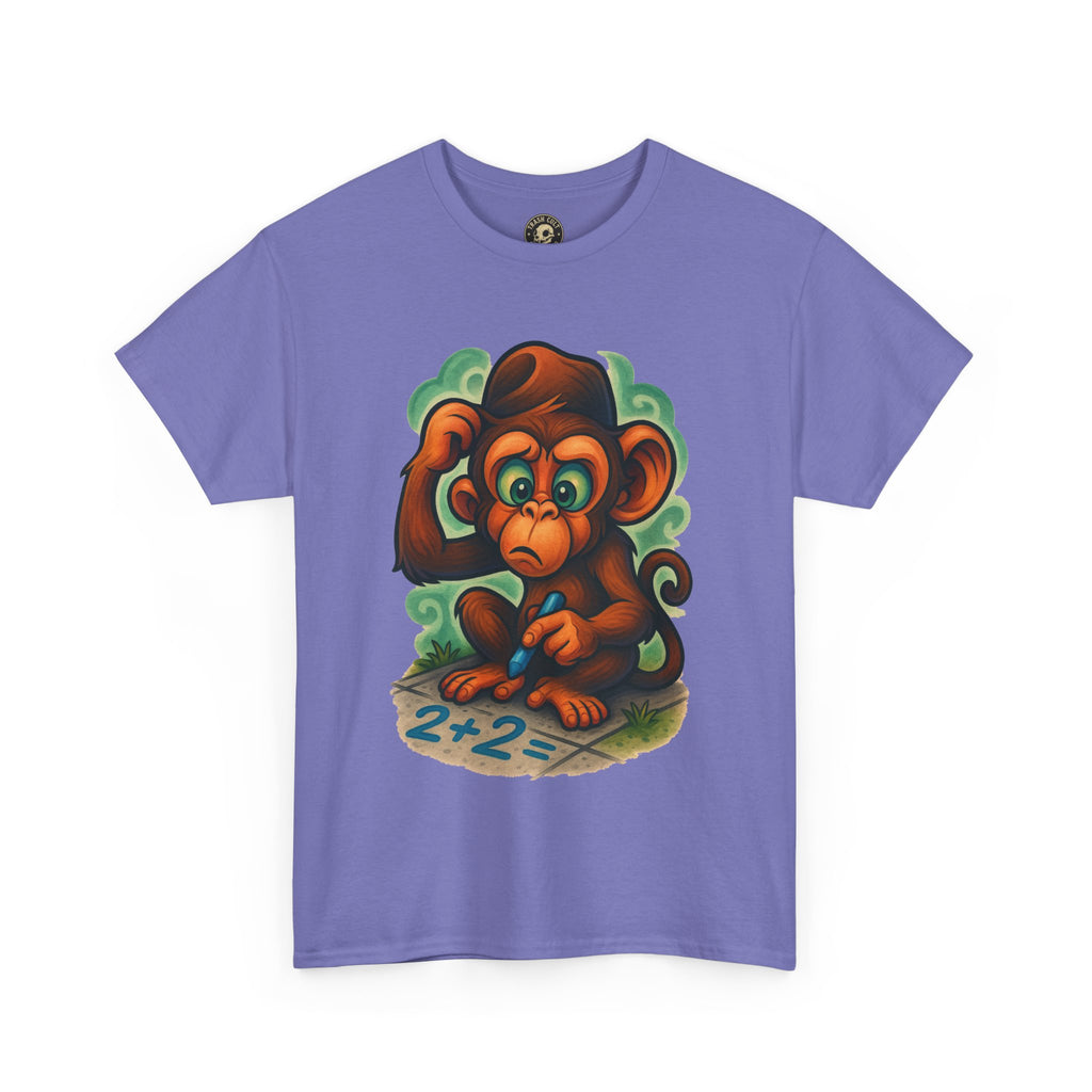 Confused Monkey Math Shirt – Funny Thoughtful Graphic Tee | Unisex Gildan 5000