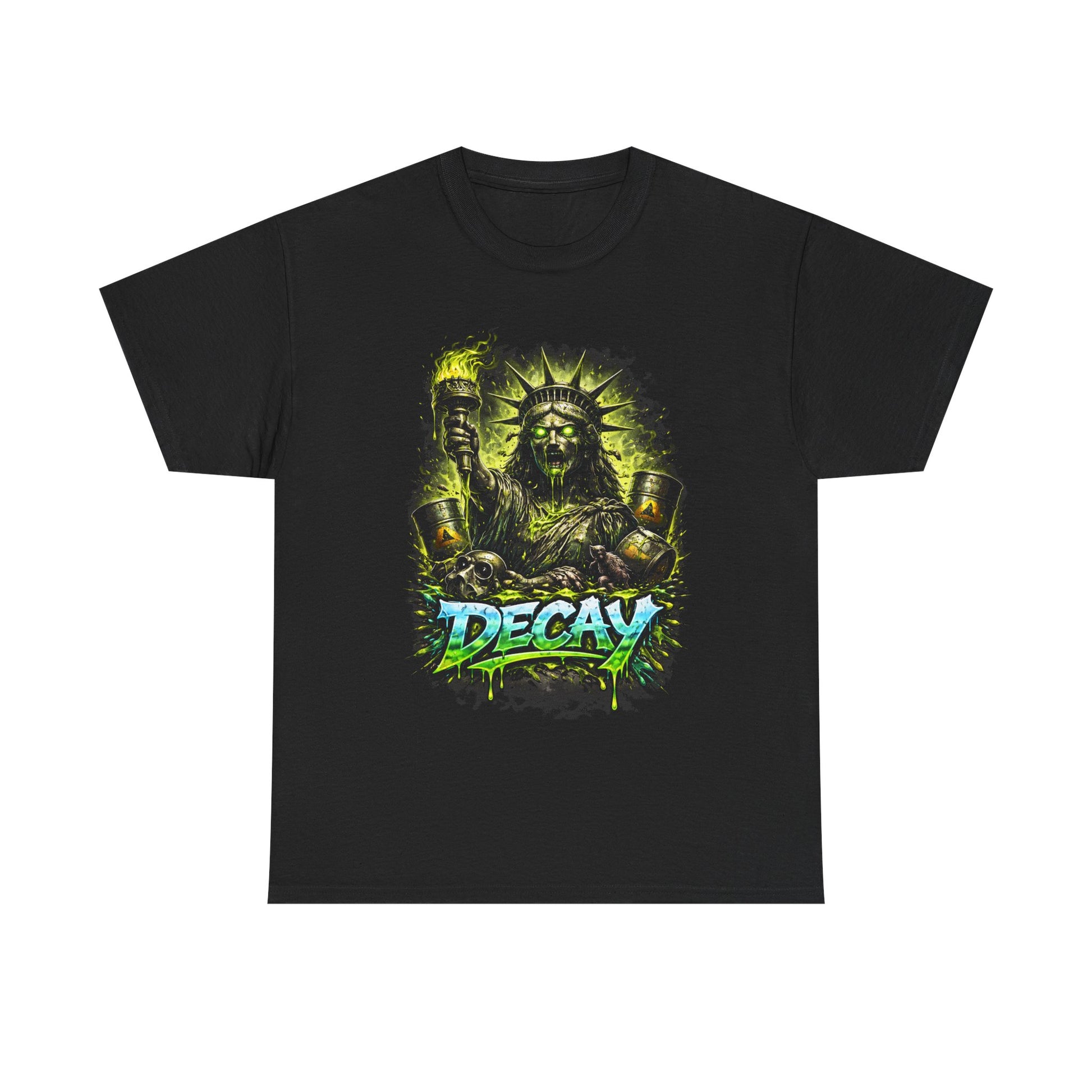 Decay Statue Graphic Tee — Grunge Horror Streetwear T-Shirt