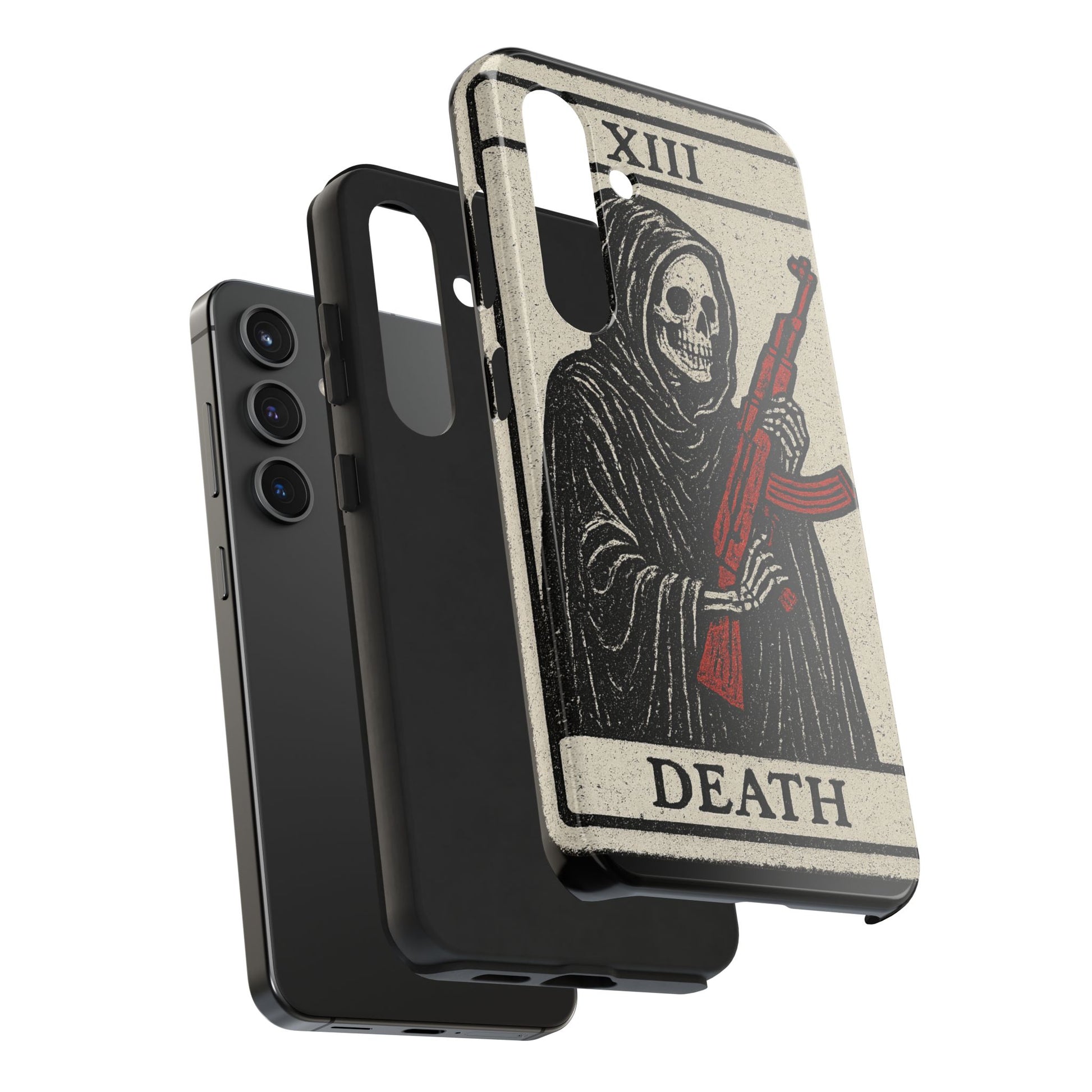 Grim Reaper Phone Case, Tough Phone Case for Gamers, Unique Smartphone Accessories, Halloween Decor, Death-Inspired Gift