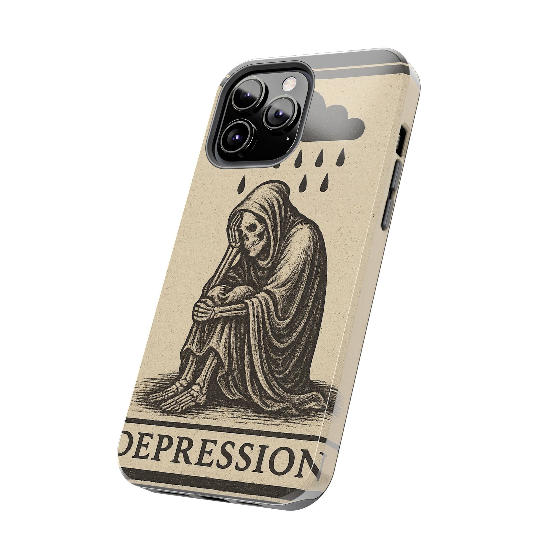 Dark Humor Phone Case, Goth iPhone Cover, Macabre Gift, Depression Art Case, Unique Phone Protector