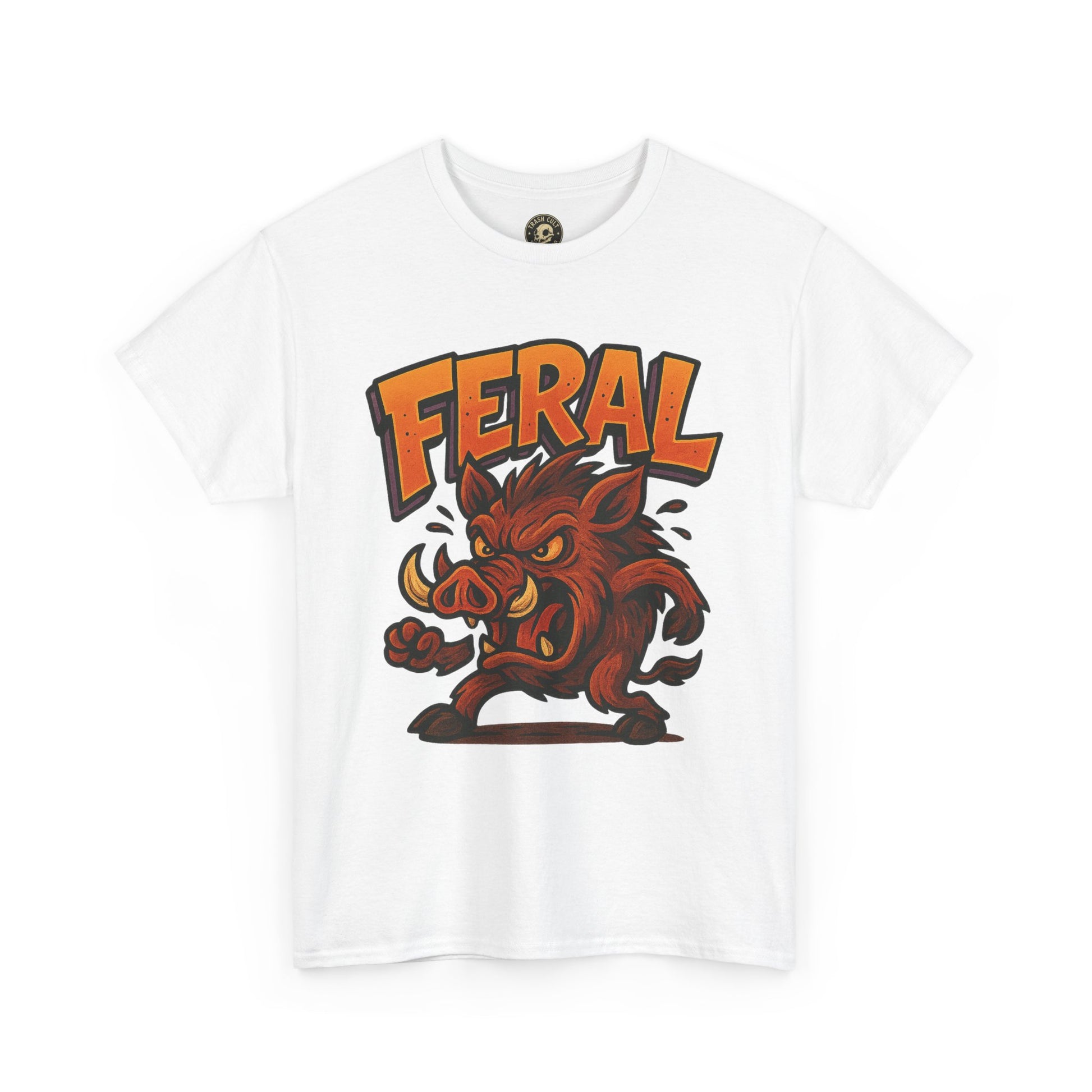 Feral Boar T-Shirt – Bold Unisex Animal Graphic Tee | Funny Cotton Shirt for Chaos Creatures