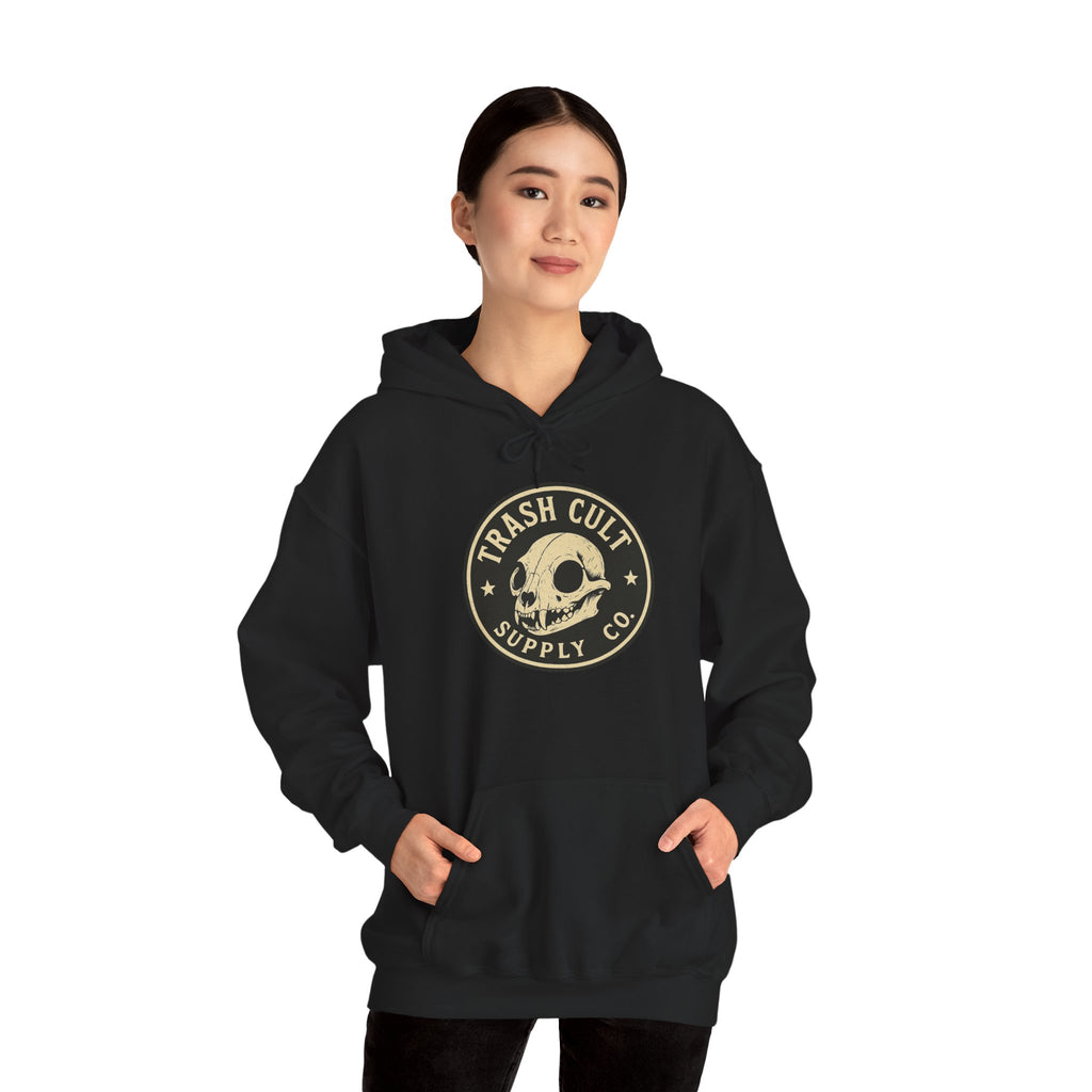 Trash Cult Hooded Sweatshirt, Unisex Hoodie with Skull Design, Perfect for Casual Wear, Gifts for Friends, Cozy Fashion
