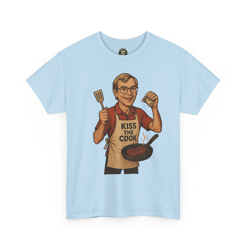 Kiss the Cook Dark Humor Chef Shirt – Creepy Retro Kitchen Parody