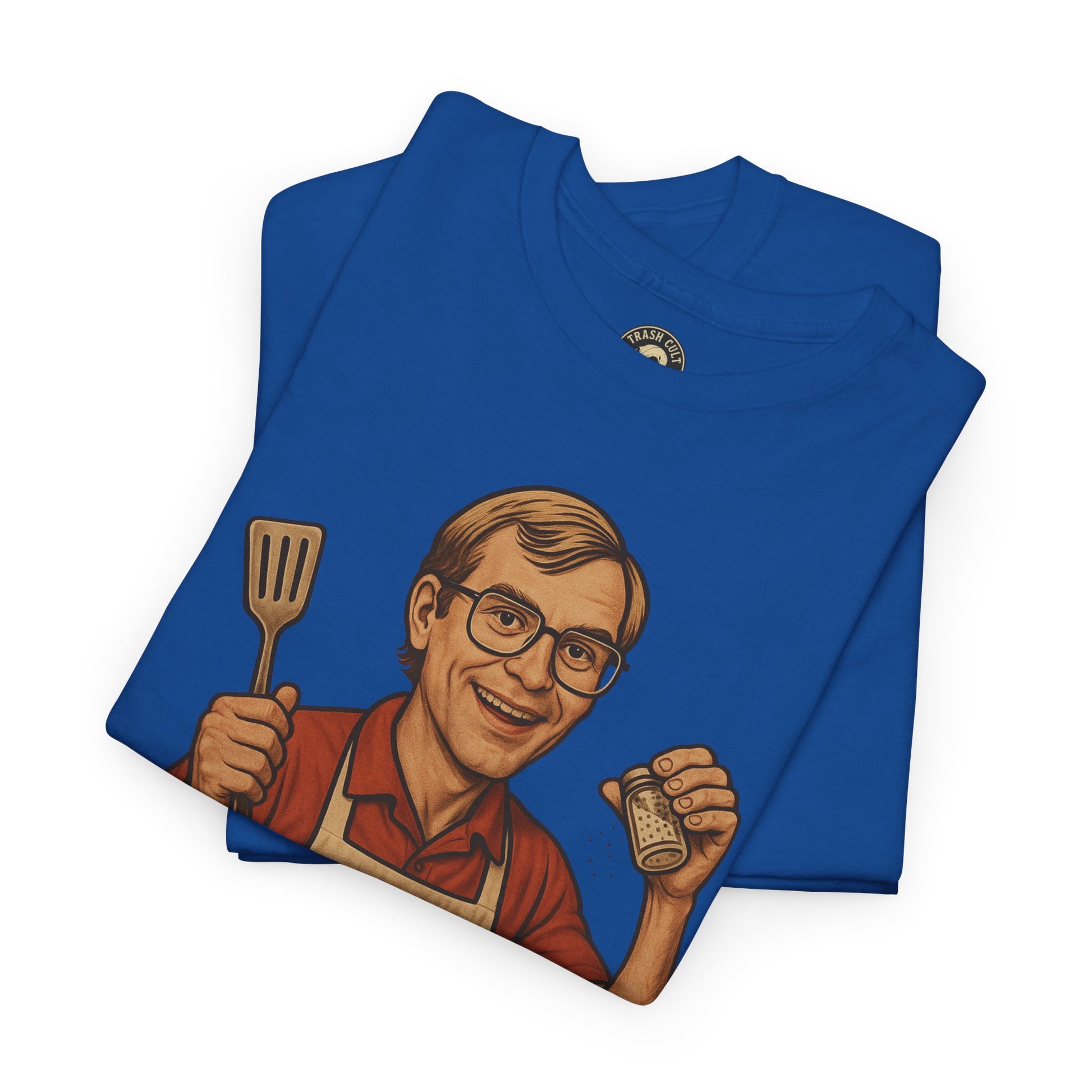 Kiss the Cook Dark Humor Chef Shirt – Creepy Retro Kitchen Parody