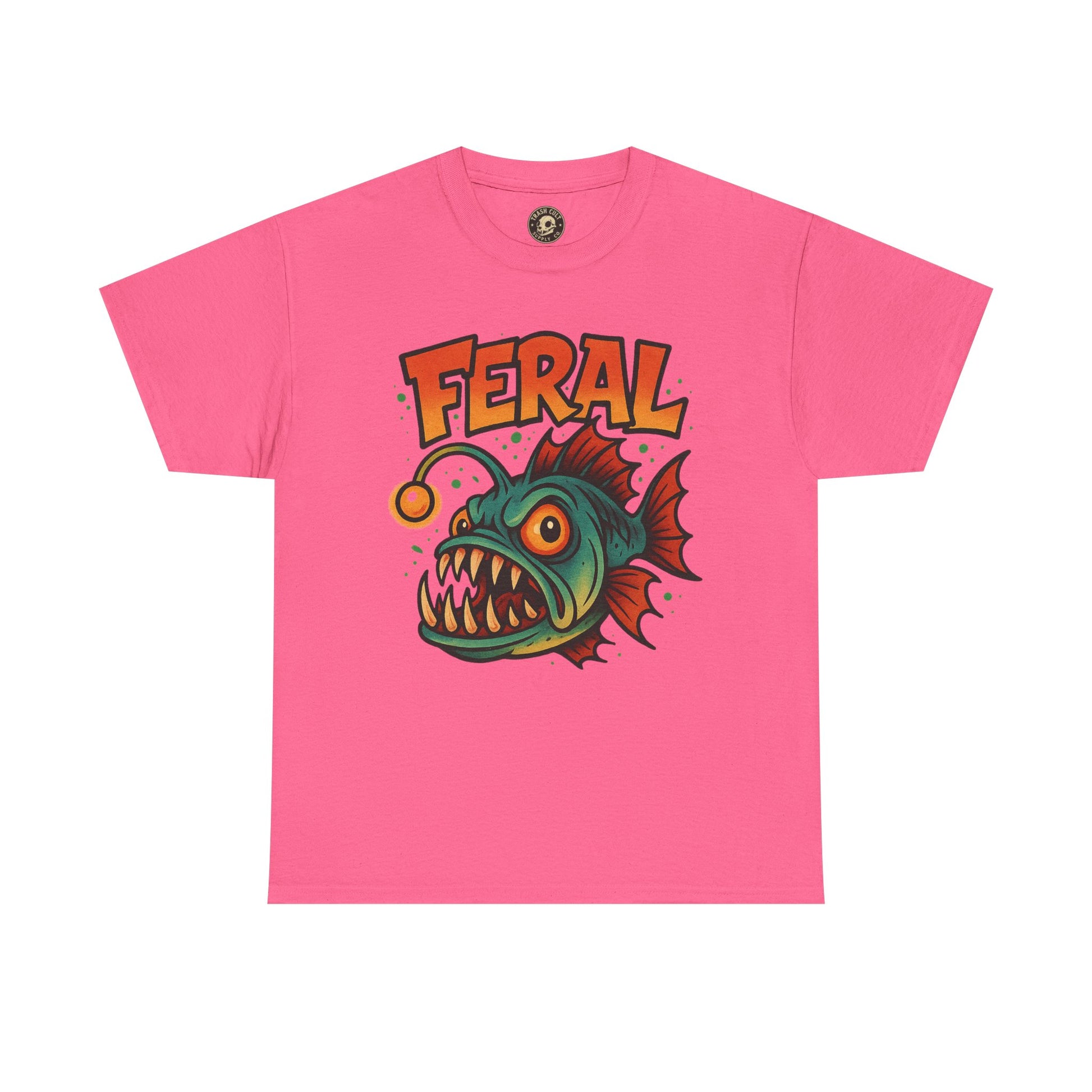 Feral Graphic Tee, Unisex Heavy Cotton Shirt, Edgy Apparel for Art Lovers, Perfect for Gifts and Casual Wear, Streetwear Fashion