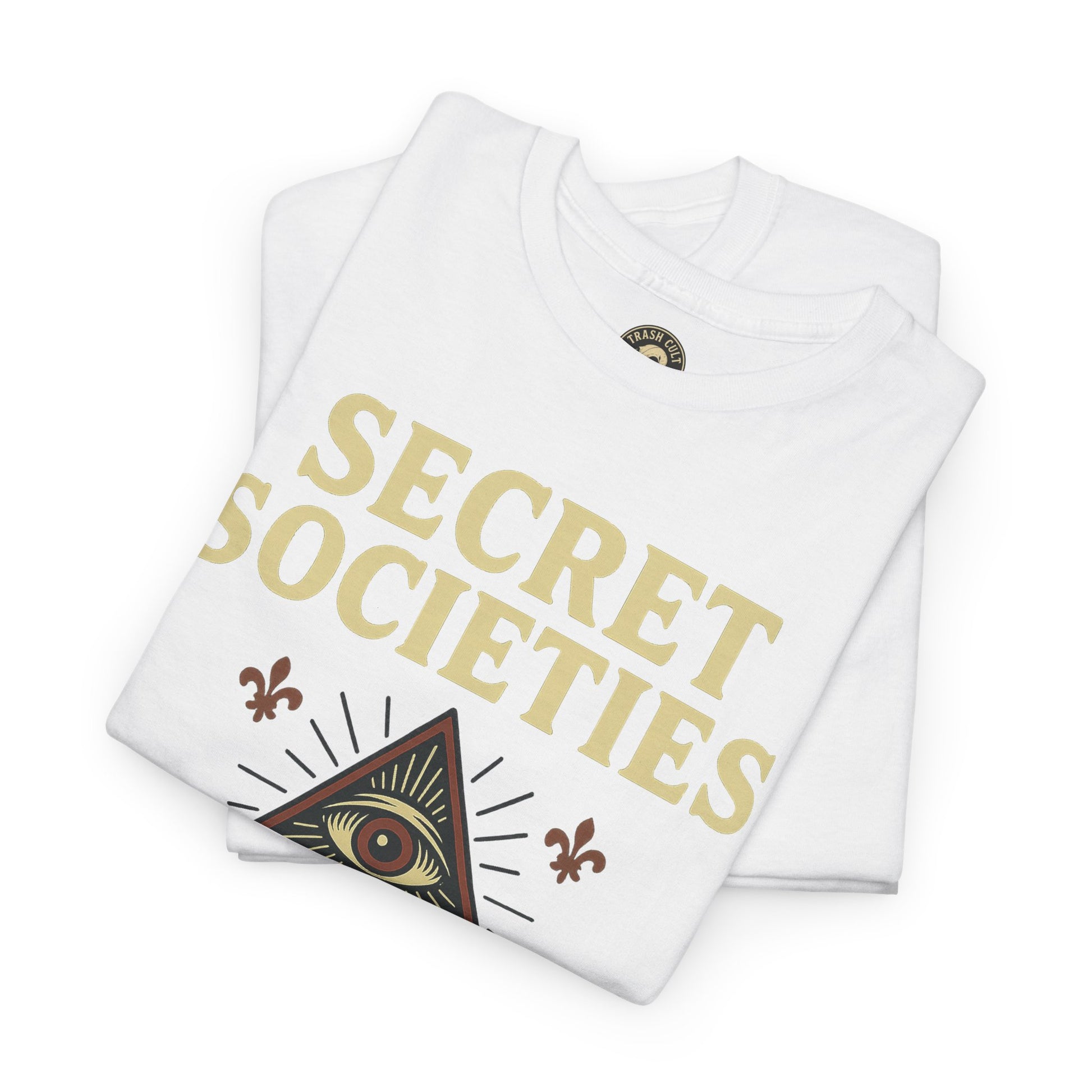 Secret Societies Shirt – Illuminati Eye Graphic Tee – Gildan 5000 Soft Cotton – Trash Cult Vintage Design