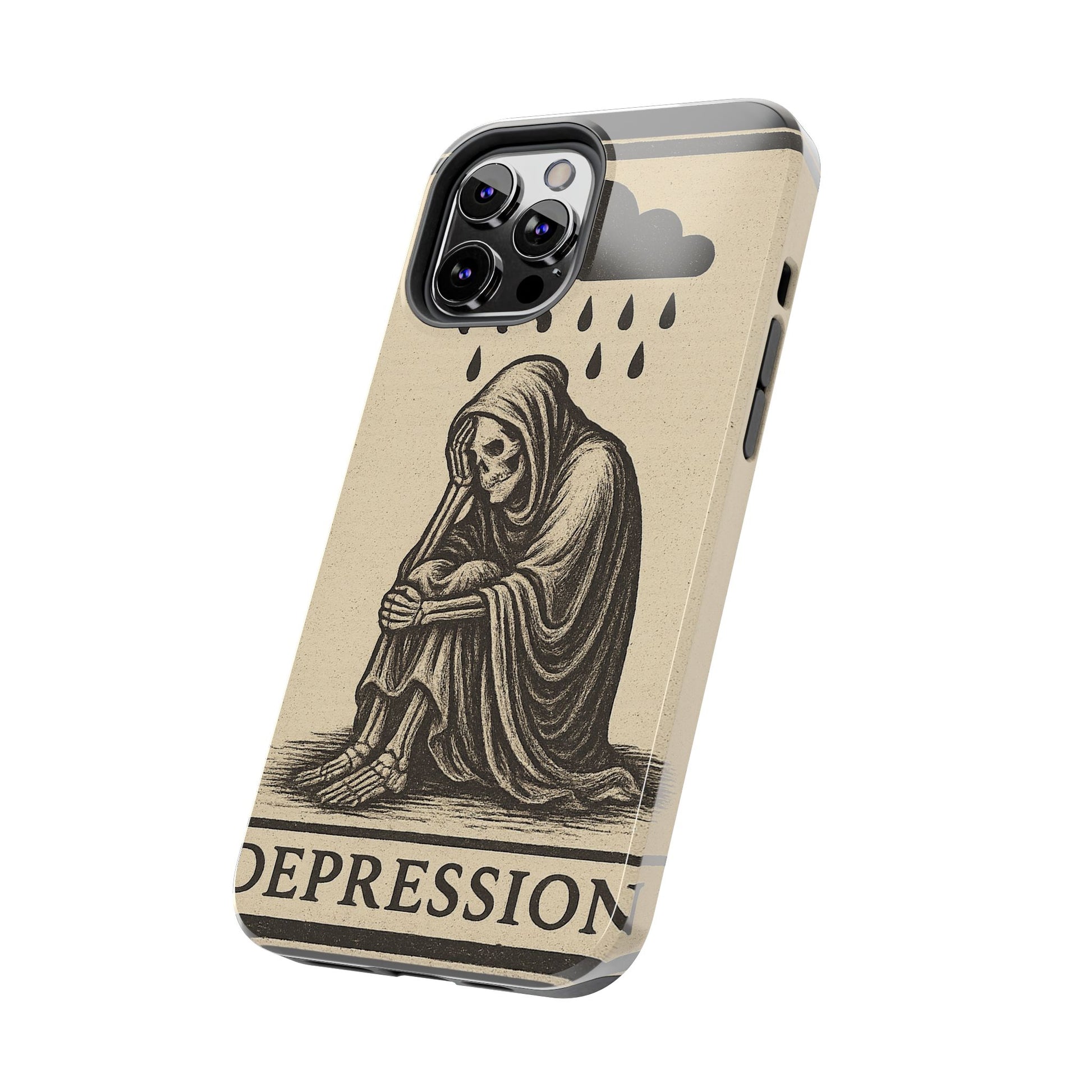 Dark Humor Phone Case, Goth iPhone Cover, Macabre Gift, Depression Art Case, Unique Phone Protector