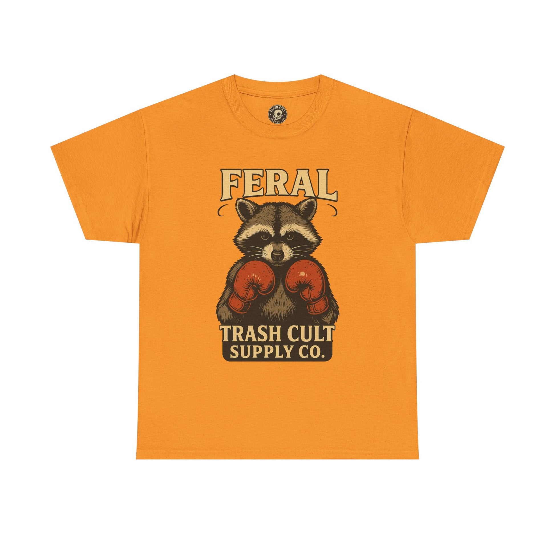 Feral Raccoon Tee - Unisex Heavy Cotton Tee, Cute Animal Shirt, Trendy Graphic Tee, Fun Gift for Animal Lovers, Casual Everyday Wear