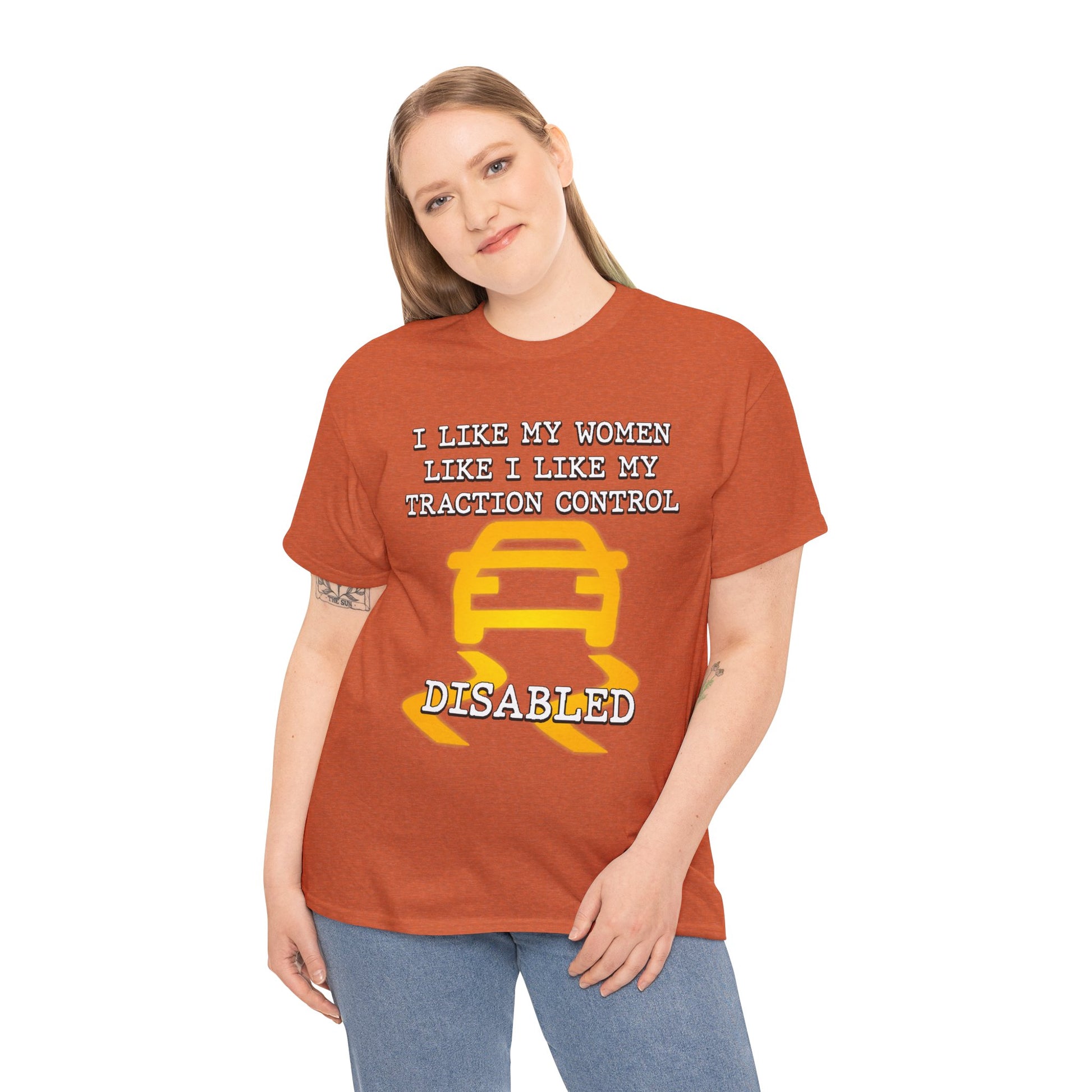 “Traction Control: Off. Standards: Lower.” Funny Car Meme T-Shirt