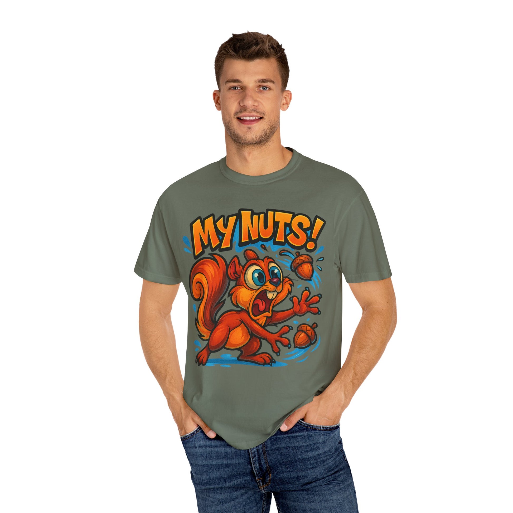My Nuts! Squirrel Shirt – Funny New School Tattoo Style Tee | Gildan 5000