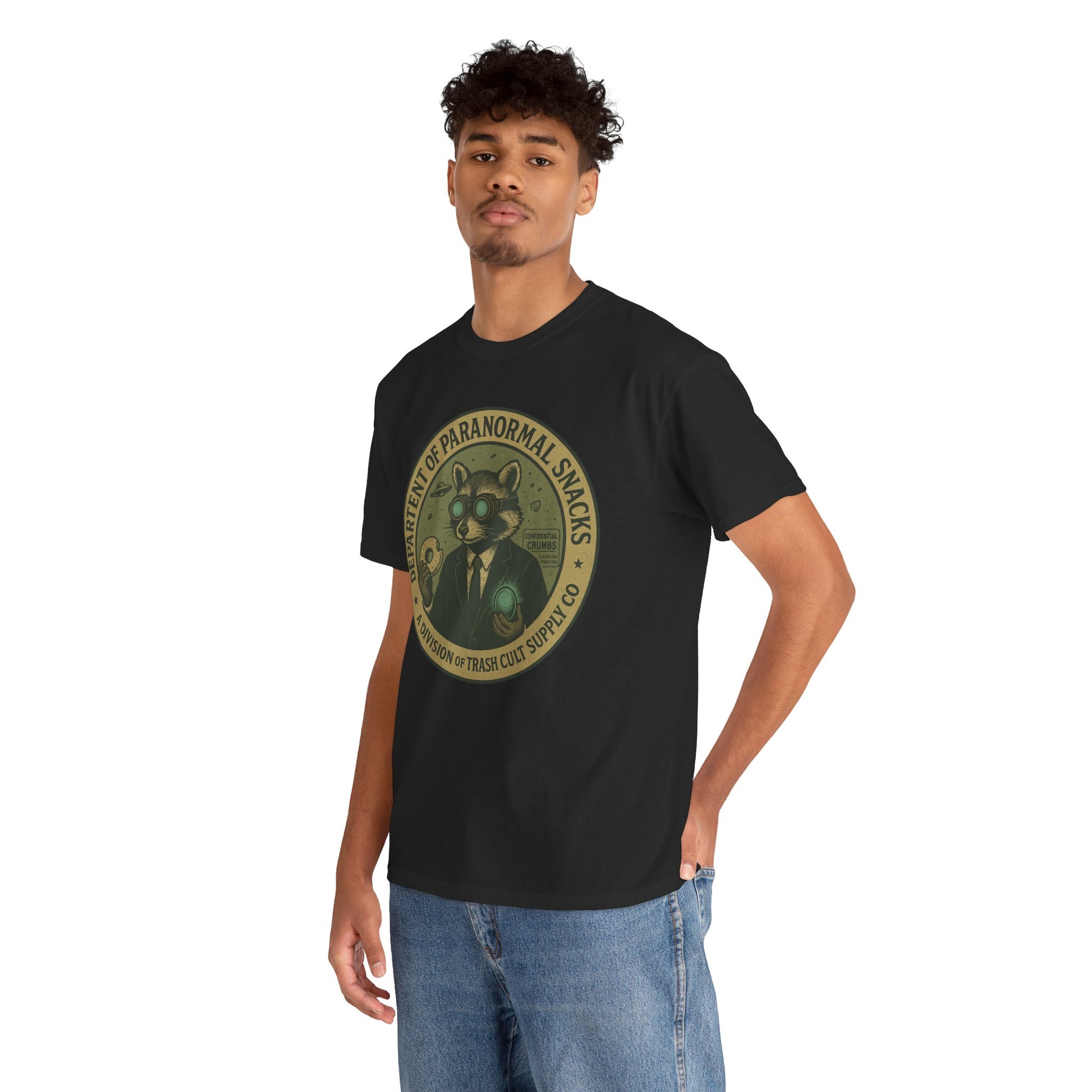 Department of Paranormal Snacks Shirt – Trash Cult Supply Co – Vintage Cryptid Division Tee – Gildan 5000